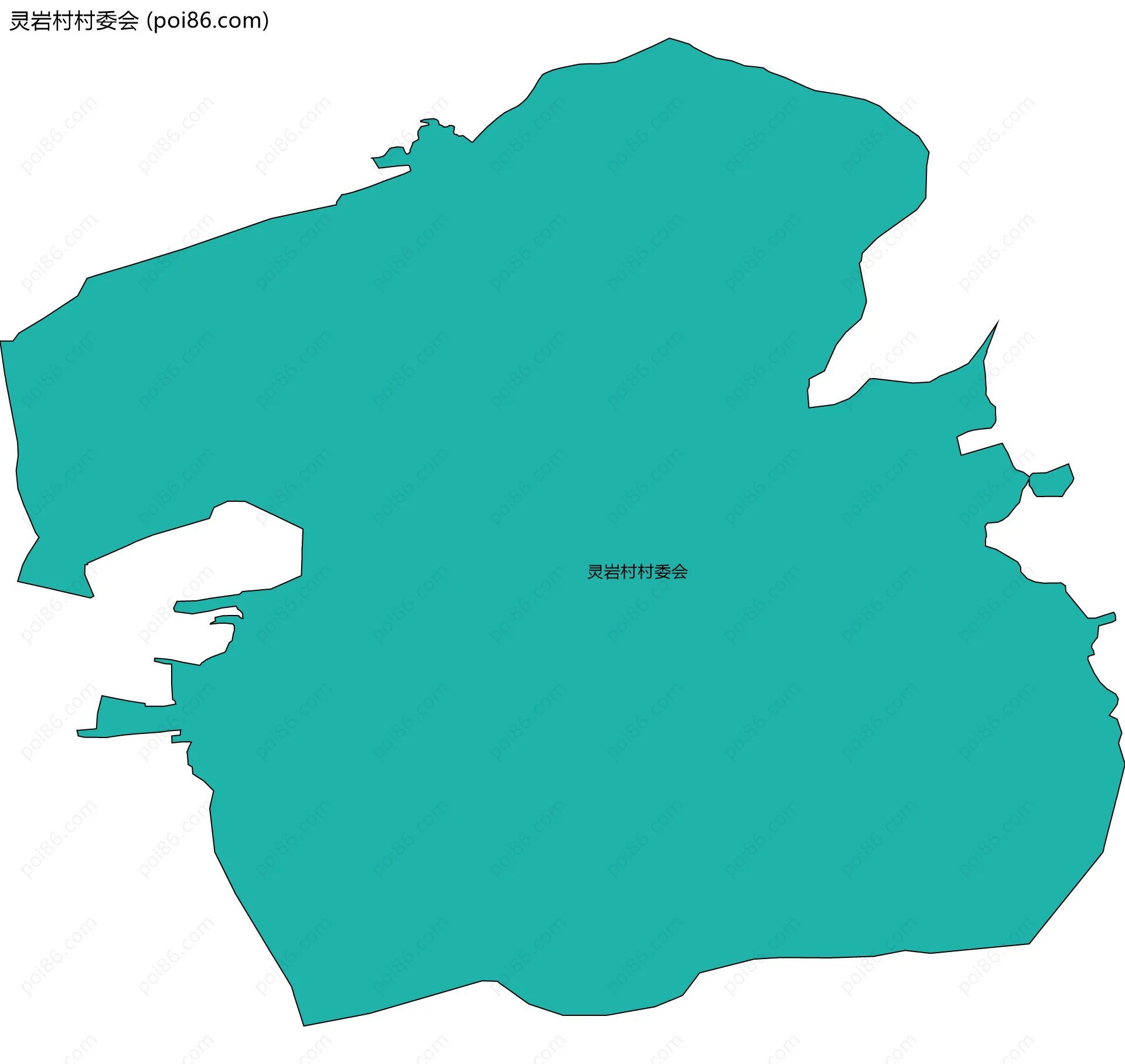 灵岩村村委会边界地图