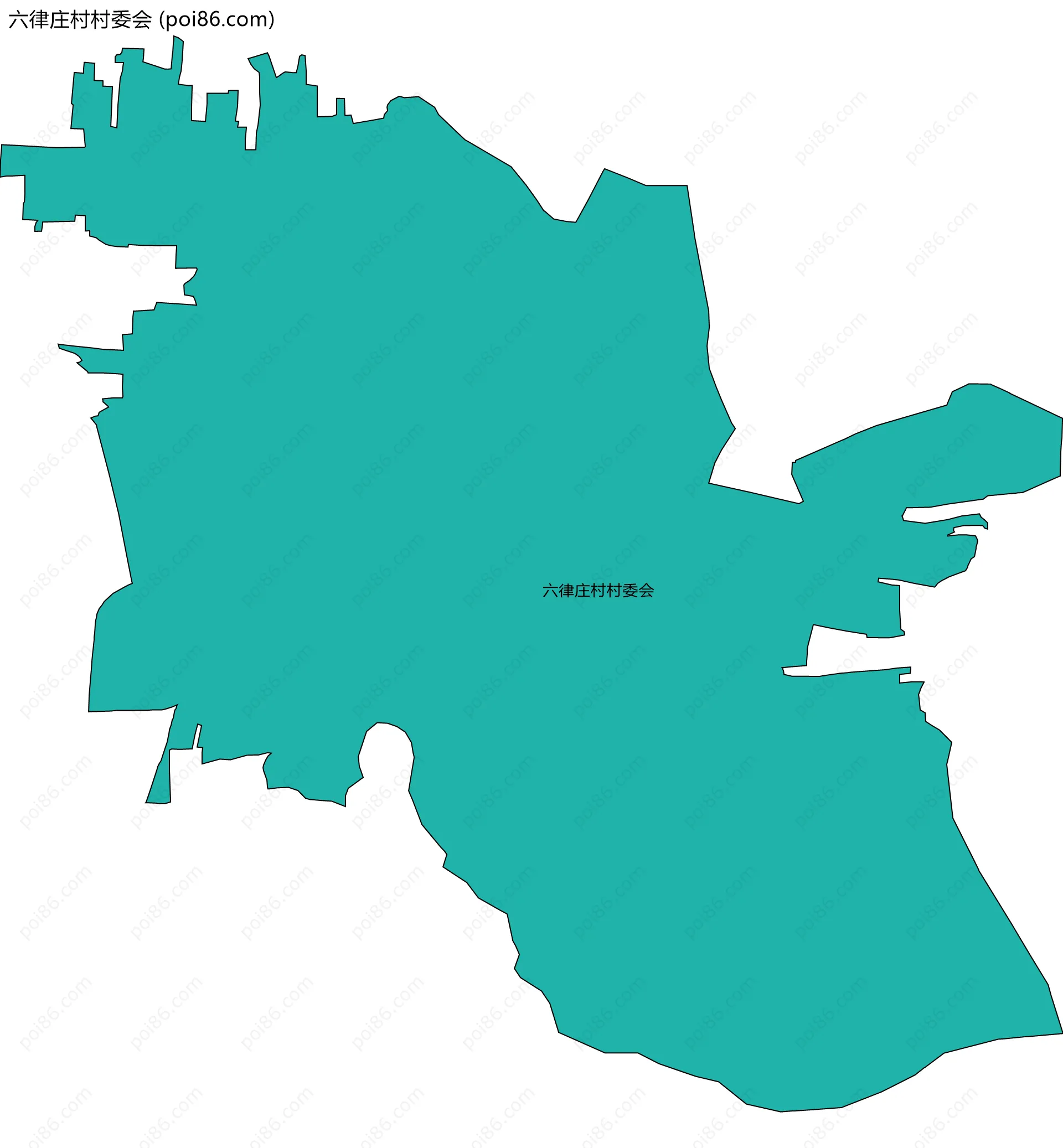 六律庄村村委会边界地图