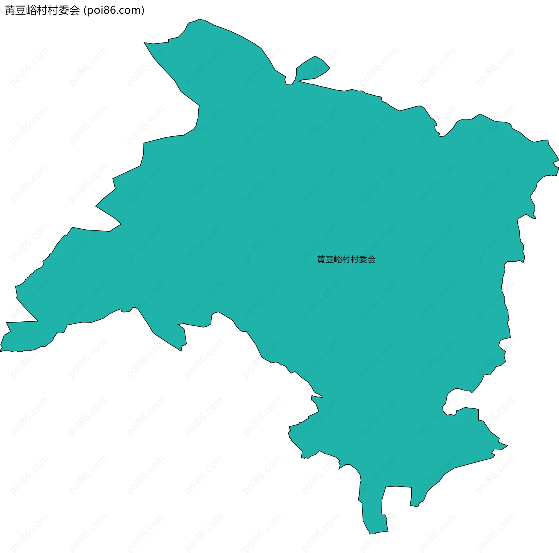 黄豆峪村村委会边界地图