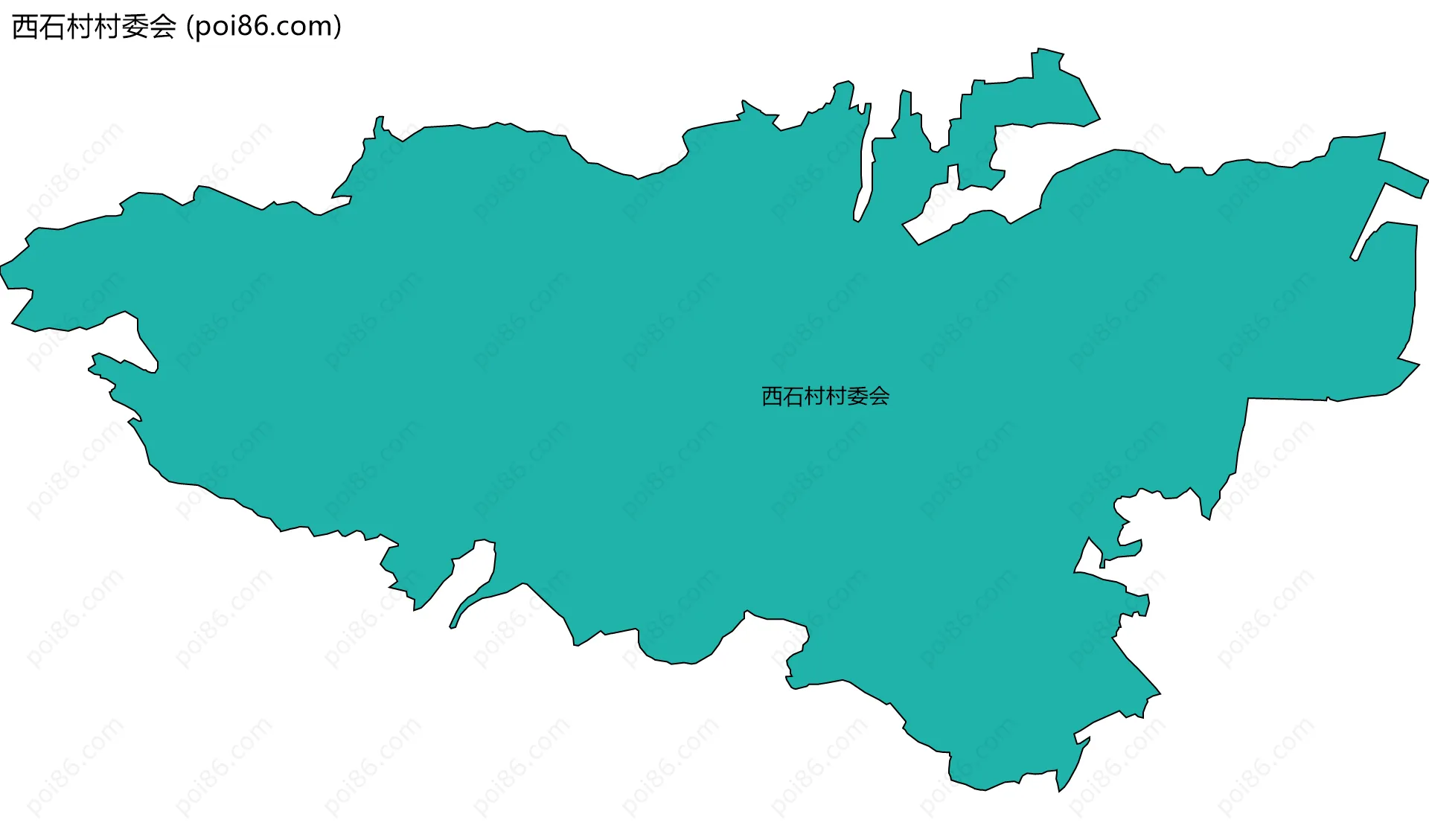 西石村村委会边界地图