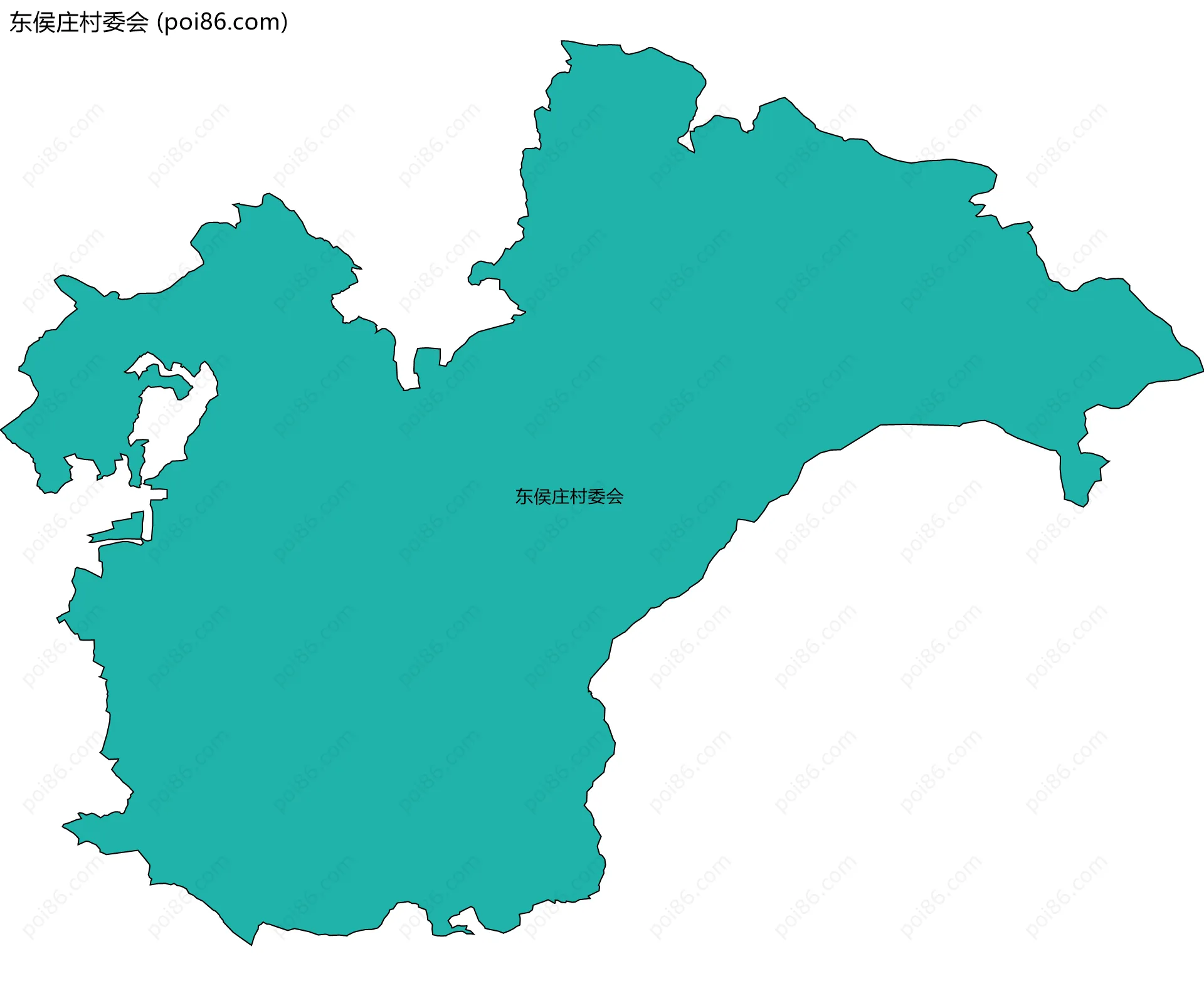 东侯庄村委会边界地图