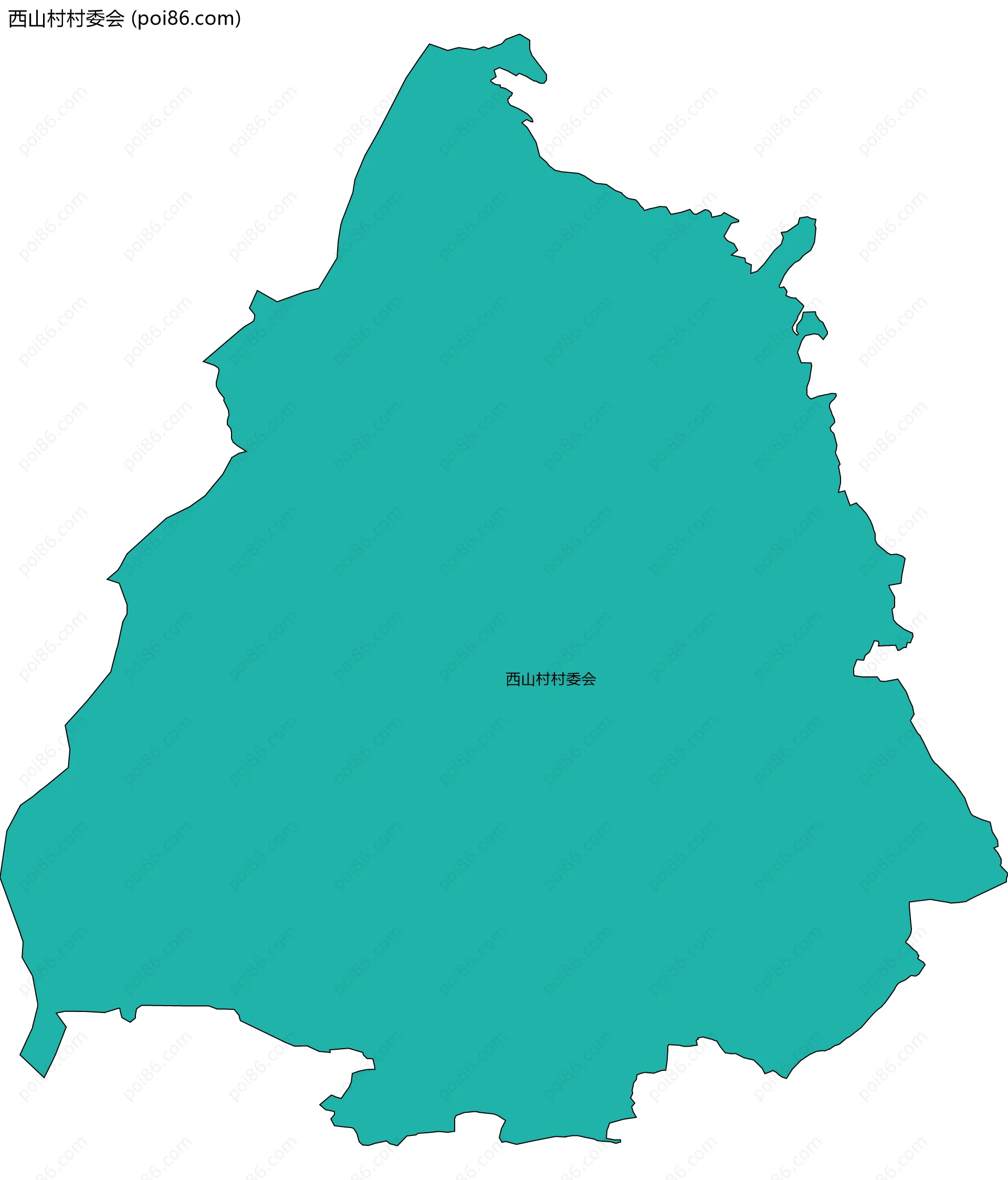 西山村村委会边界地图