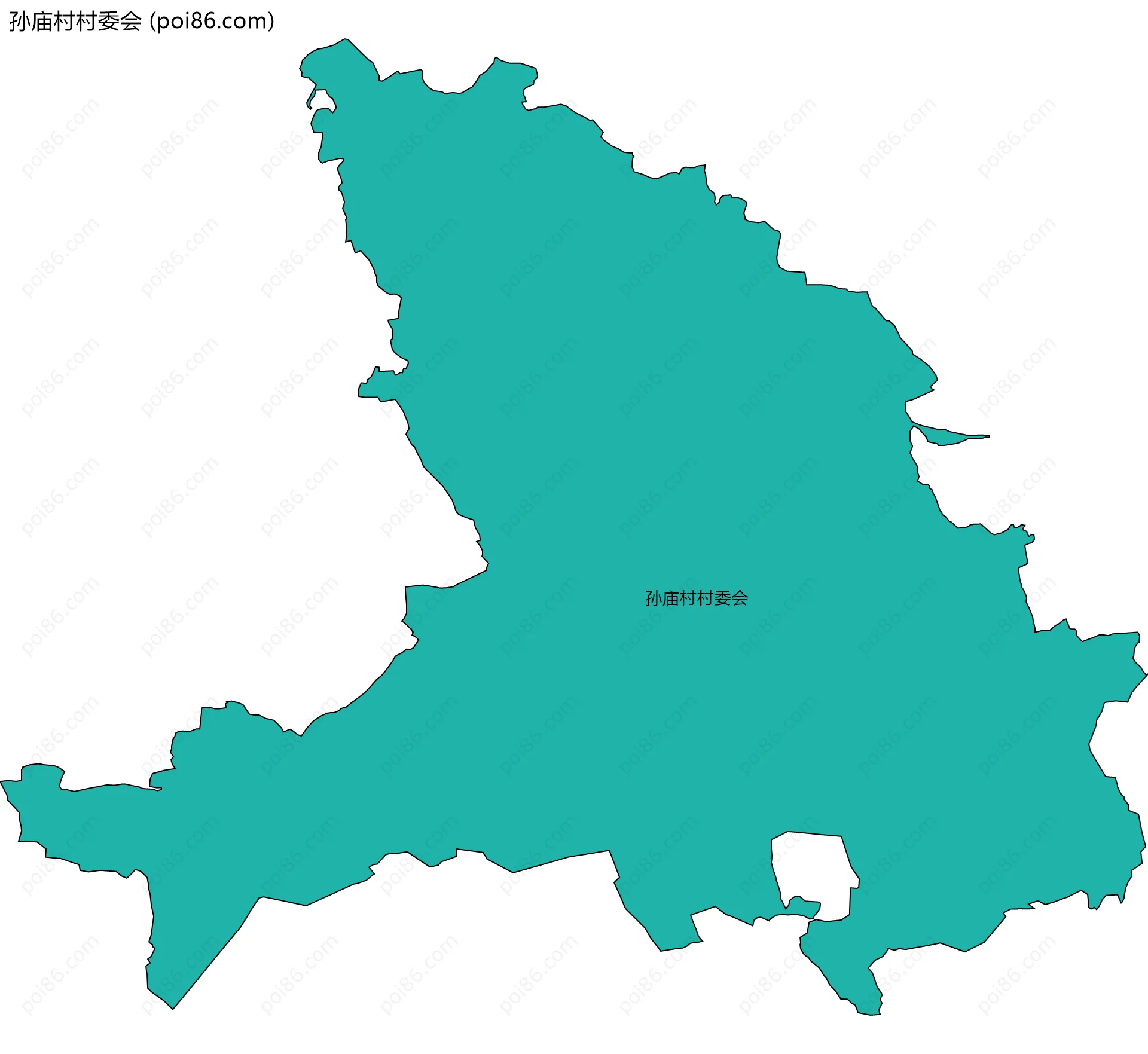 孙庙村村委会边界地图