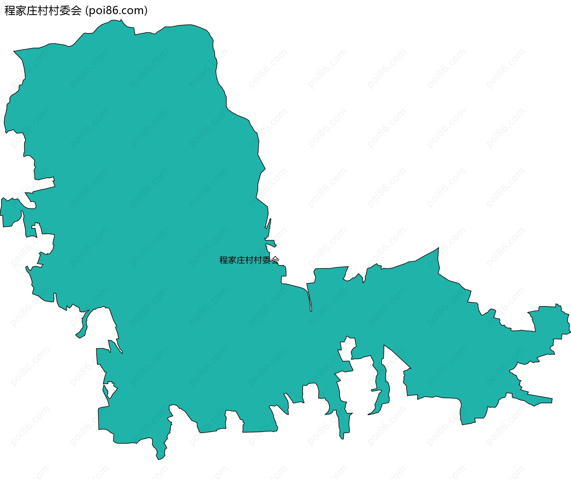 程家庄村村委会边界地图