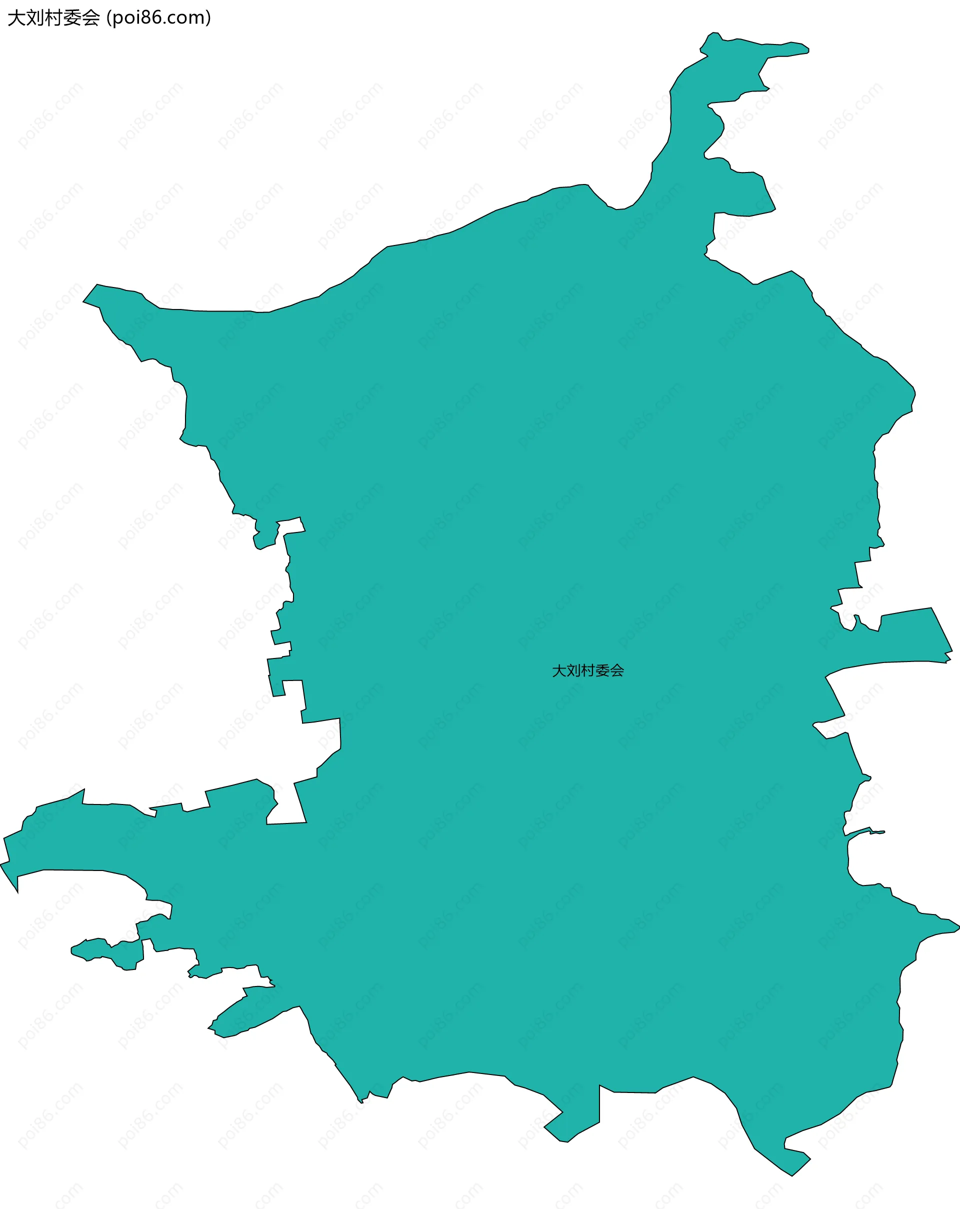 大刘村委会边界地图