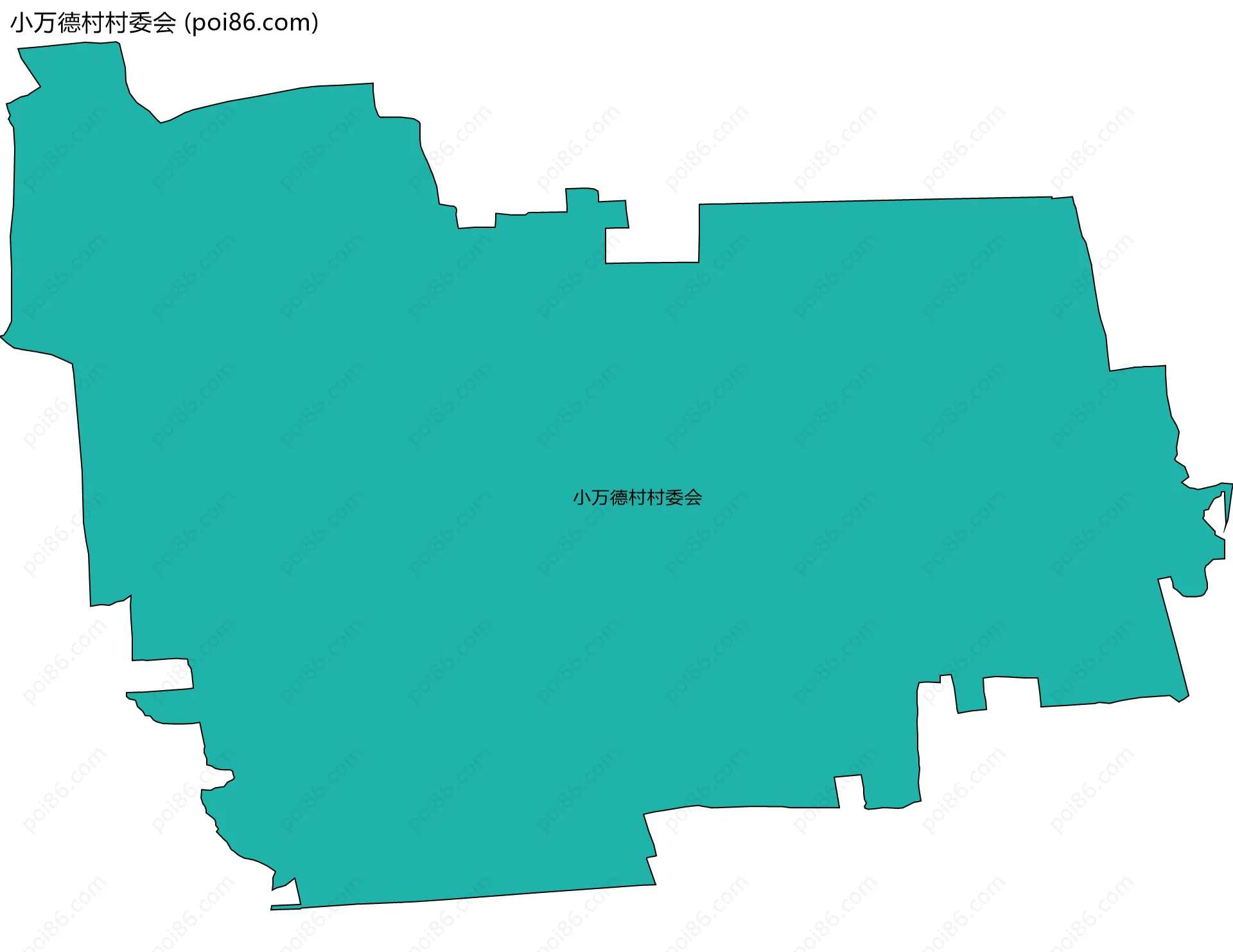 小万德村村委会边界地图