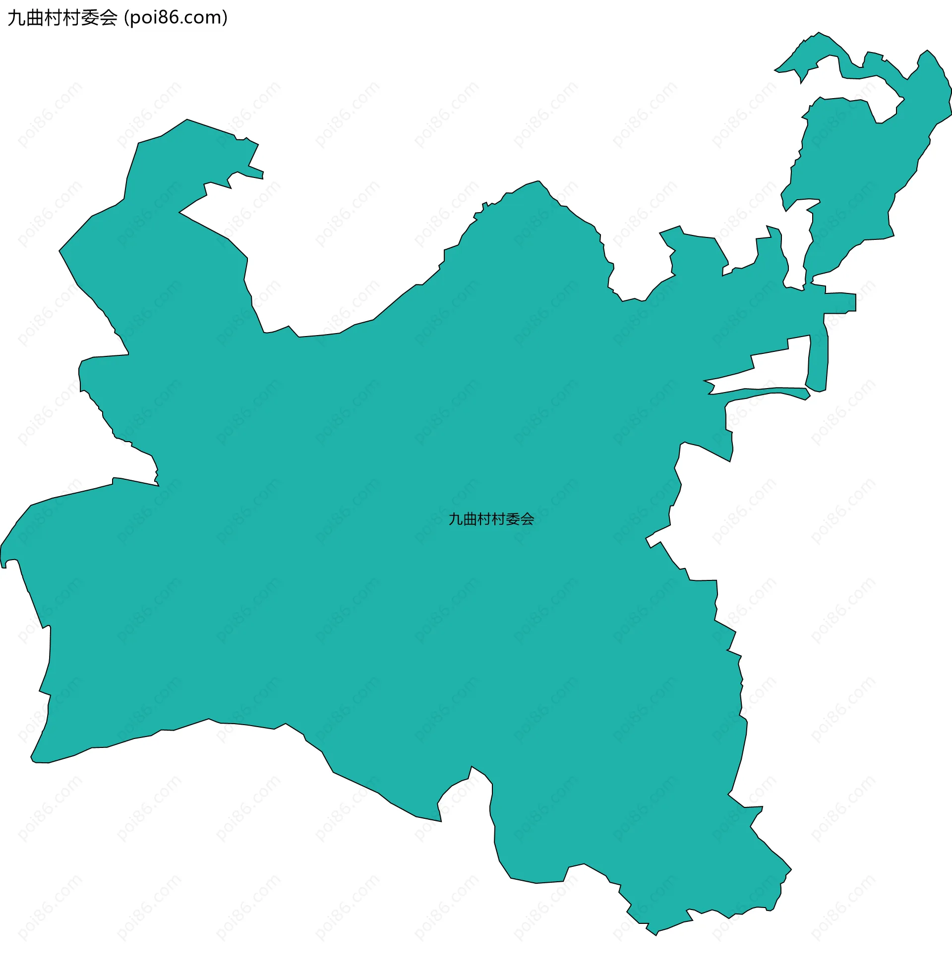 九曲村村委会边界地图