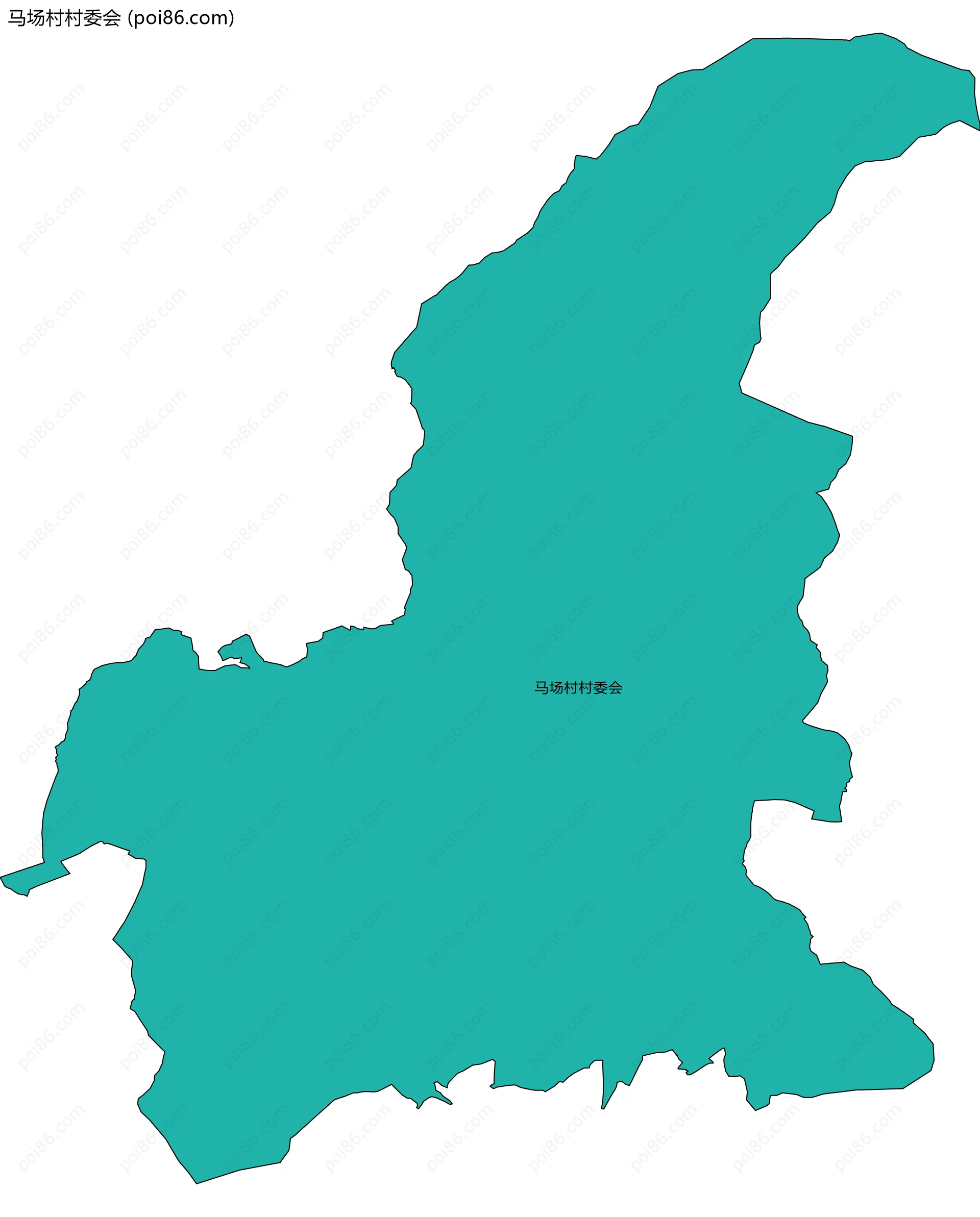 马场村村委会边界地图