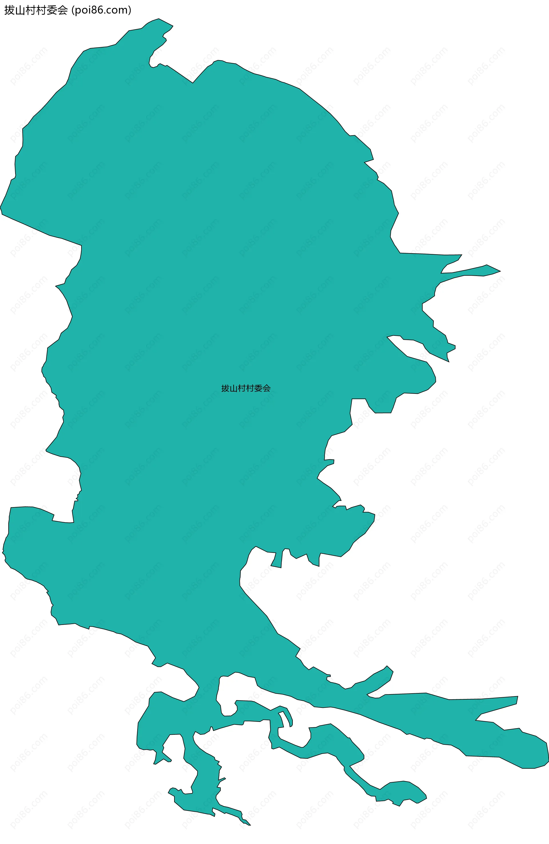 拔山村村委会边界地图