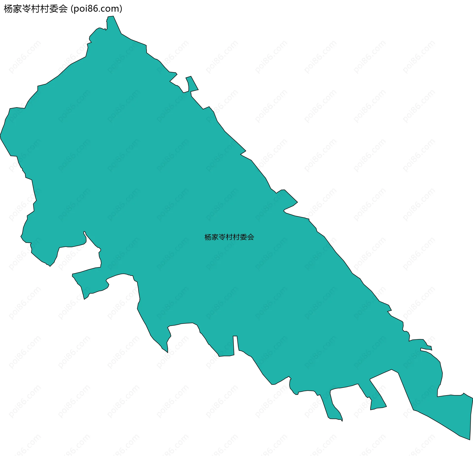 杨家岺村村委会边界地图