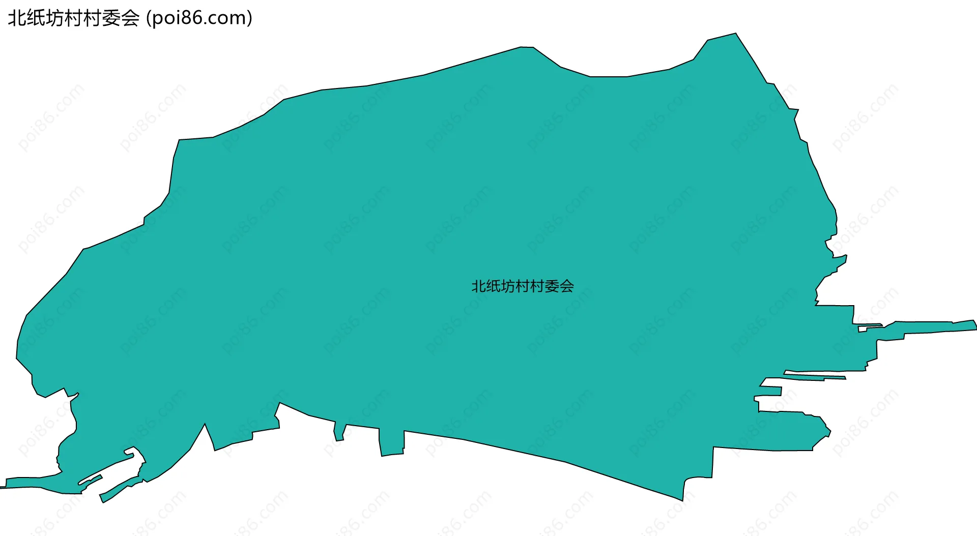 北纸坊村村委会边界地图