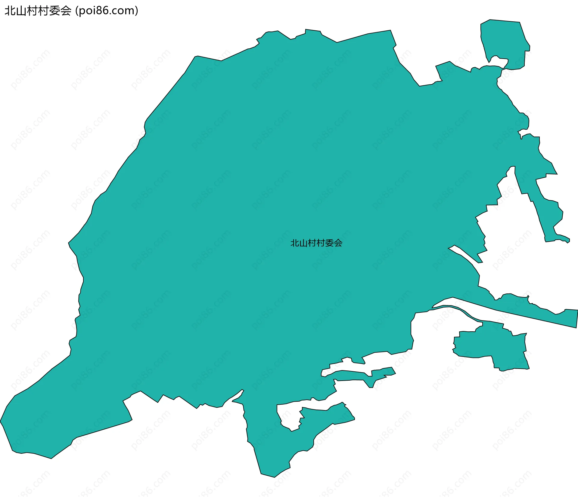 北山村村委会边界地图