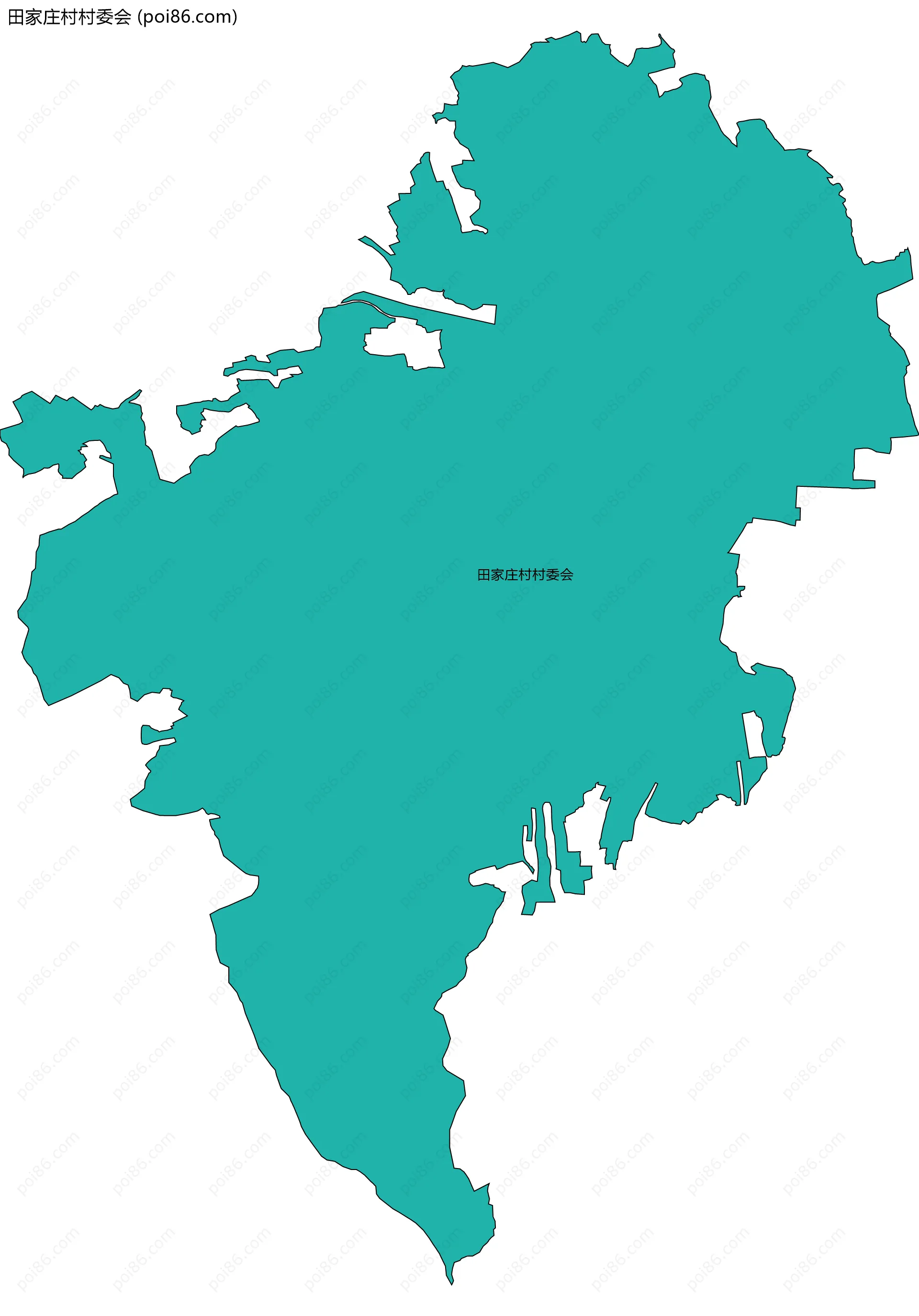 田家庄村村委会边界地图