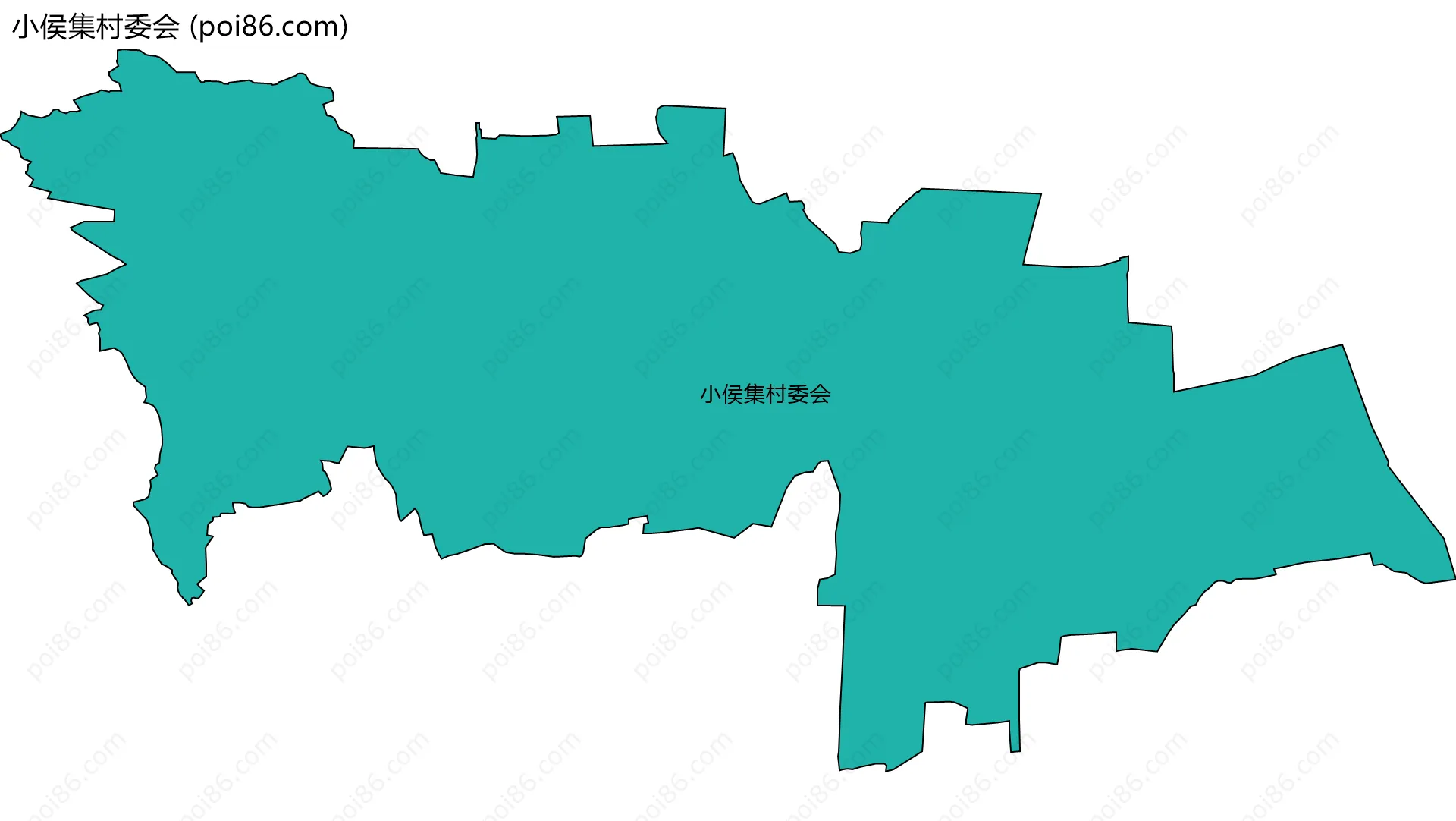 小侯集村委会边界地图