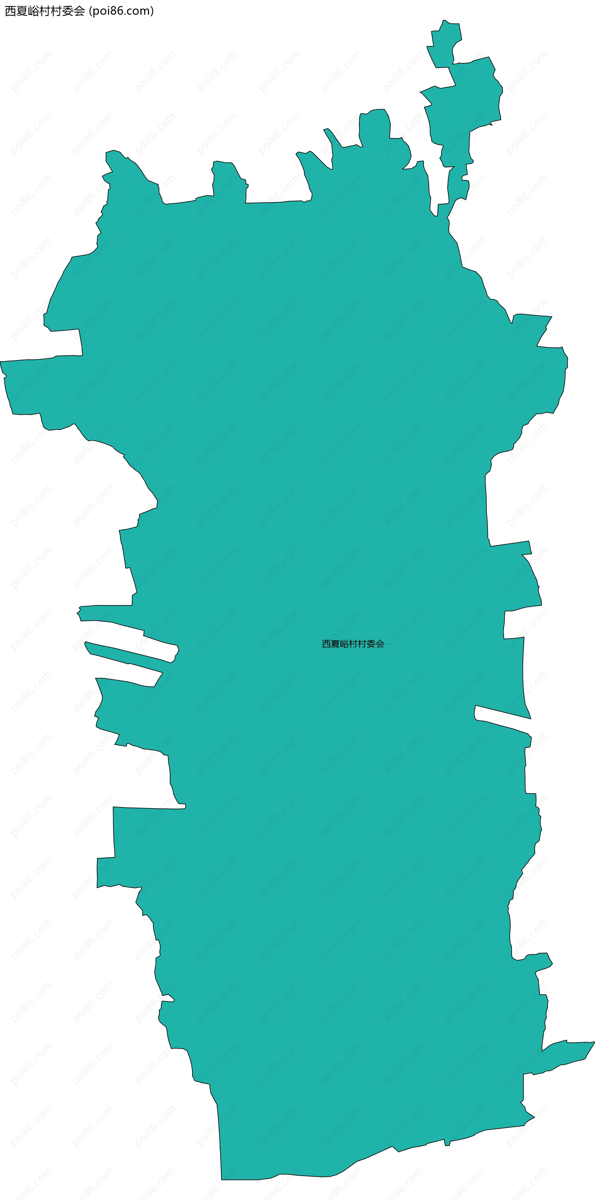 西夏峪村村委会边界地图