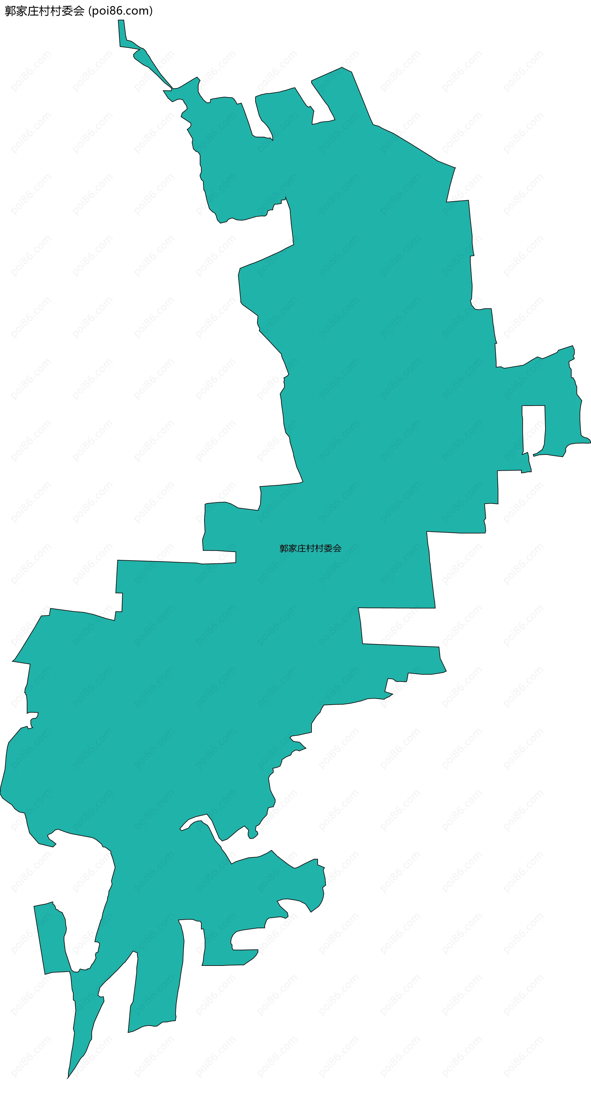 郭家庄村村委会边界地图