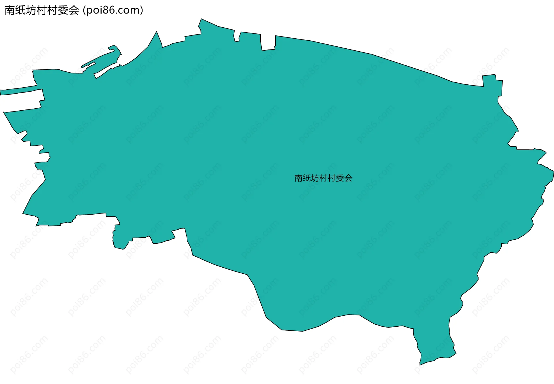 南纸坊村村委会边界地图