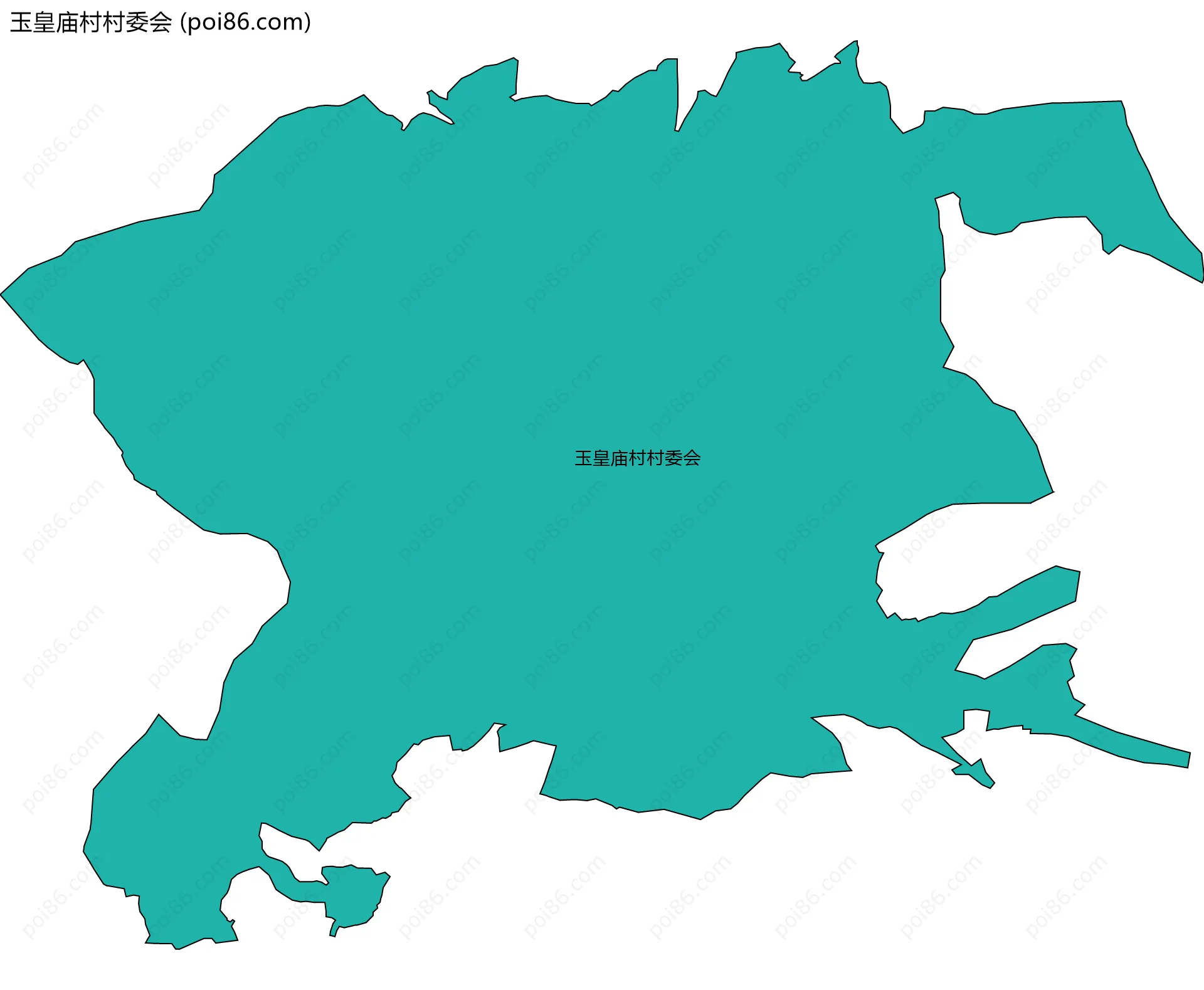 玉皇庙村村委会边界地图
