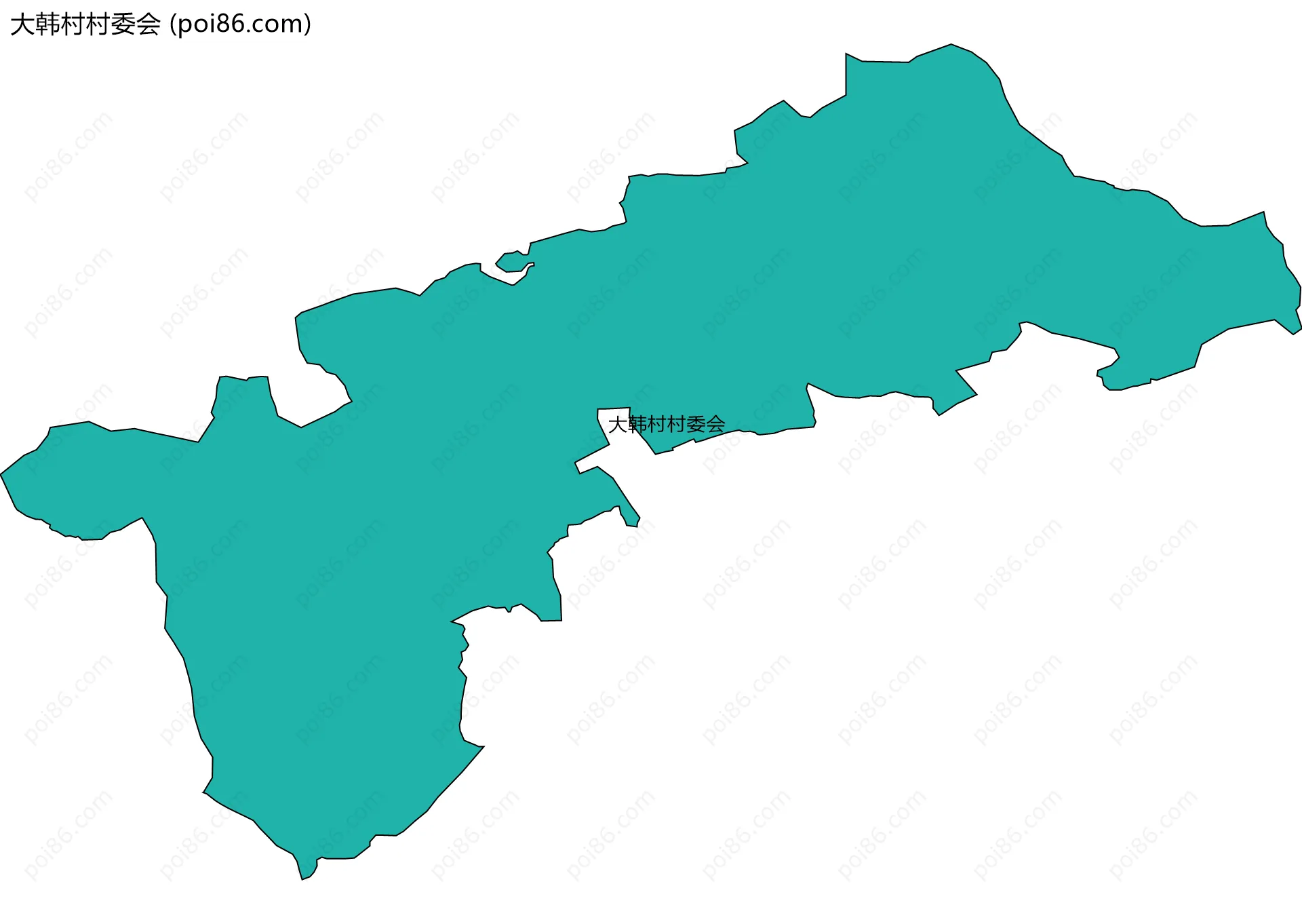 大韩村村委会边界地图