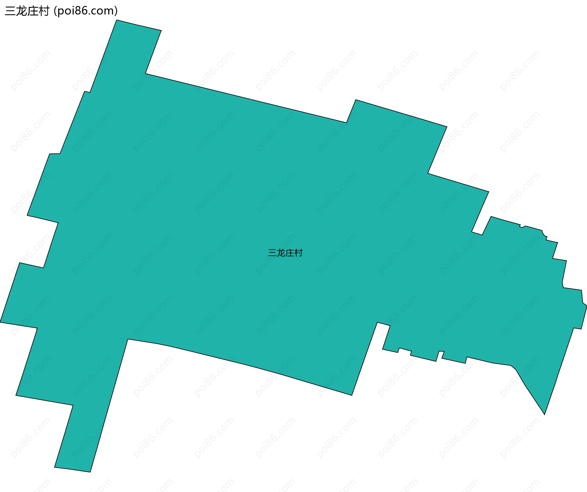 三龙庄村边界地图