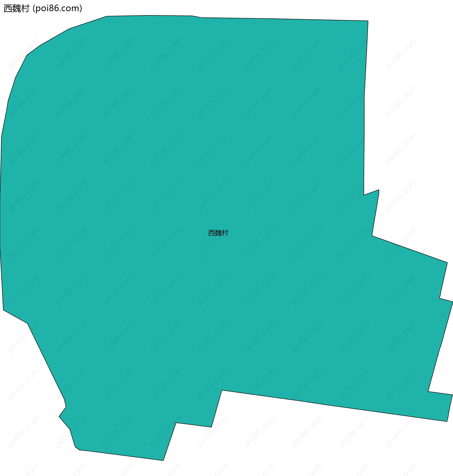 西魏村边界地图