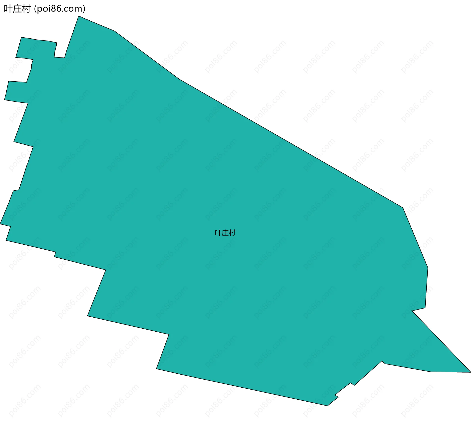 叶庄村边界地图