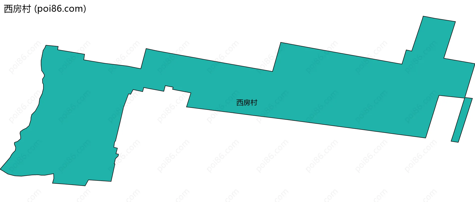 西房村边界地图