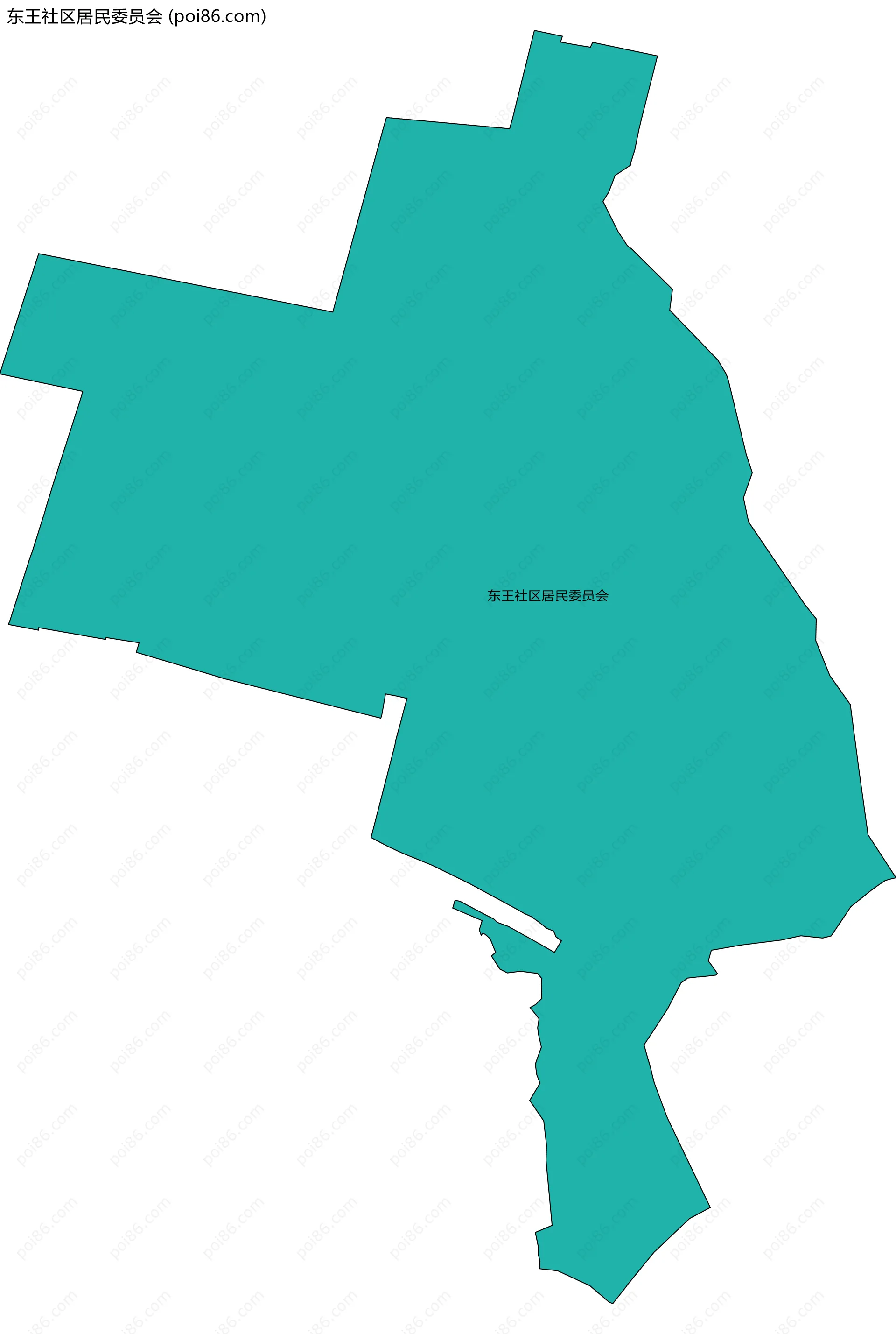 东王社区居民委员会边界地图