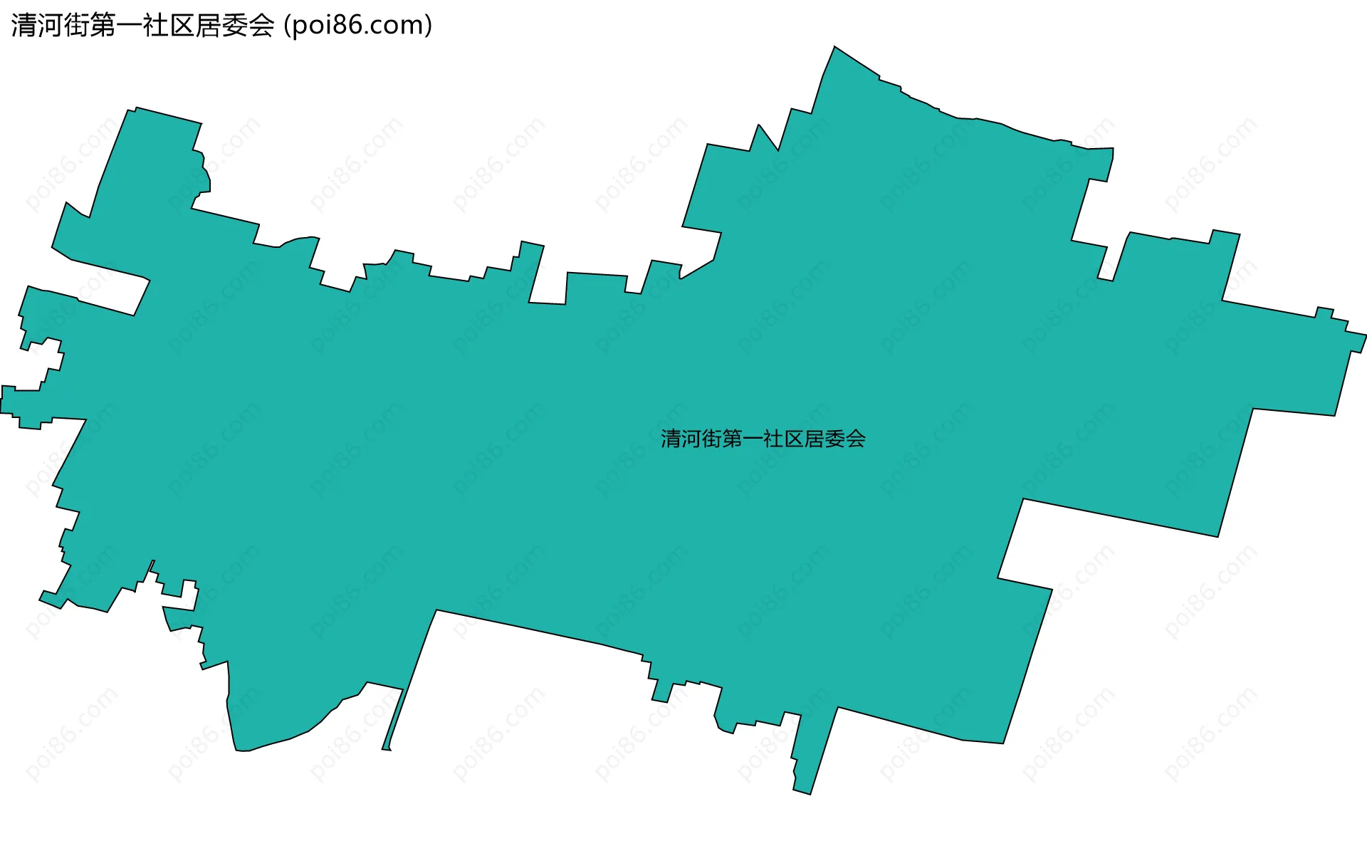 清河街第一社区居委会边界地图