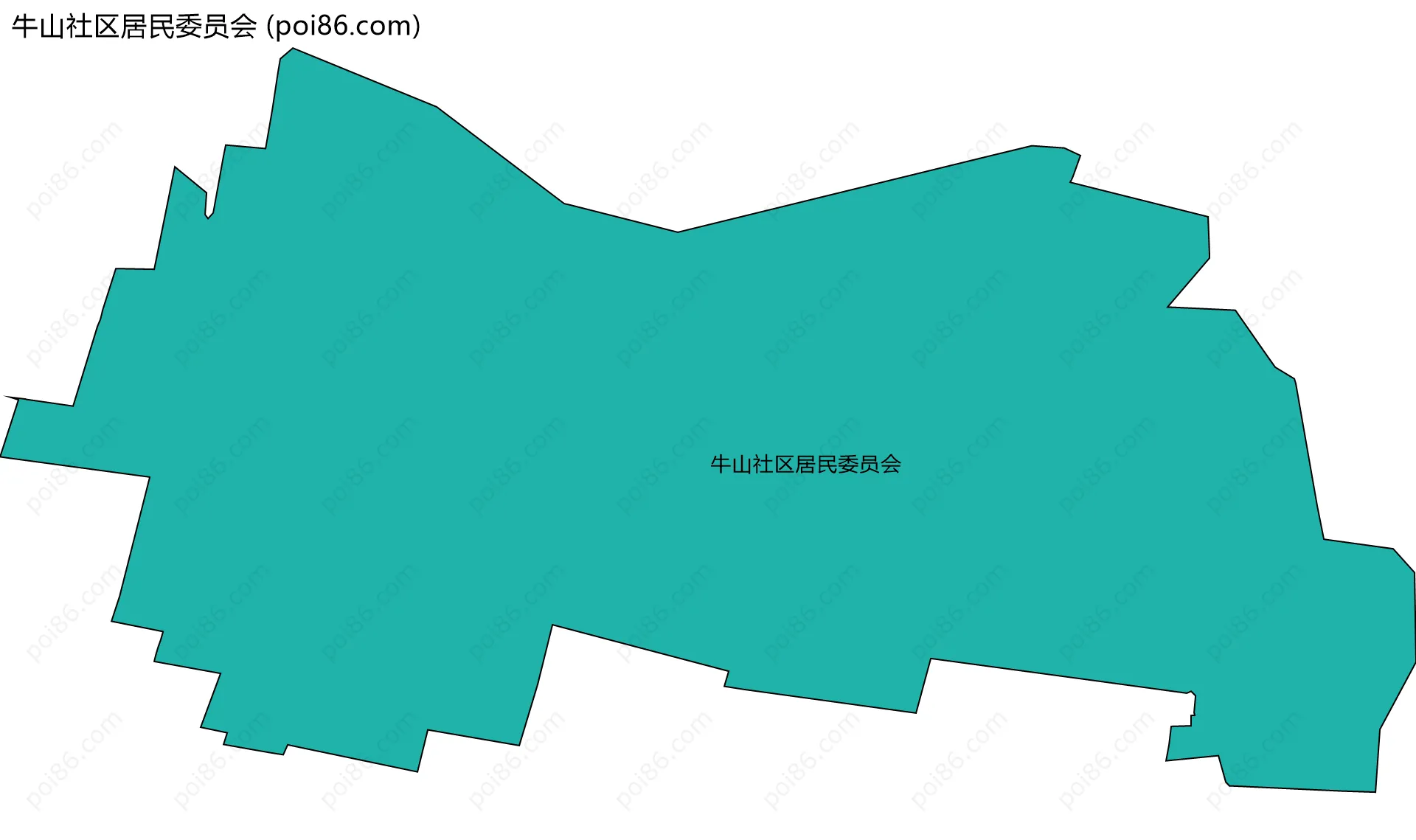 牛山社区居民委员会边界地图