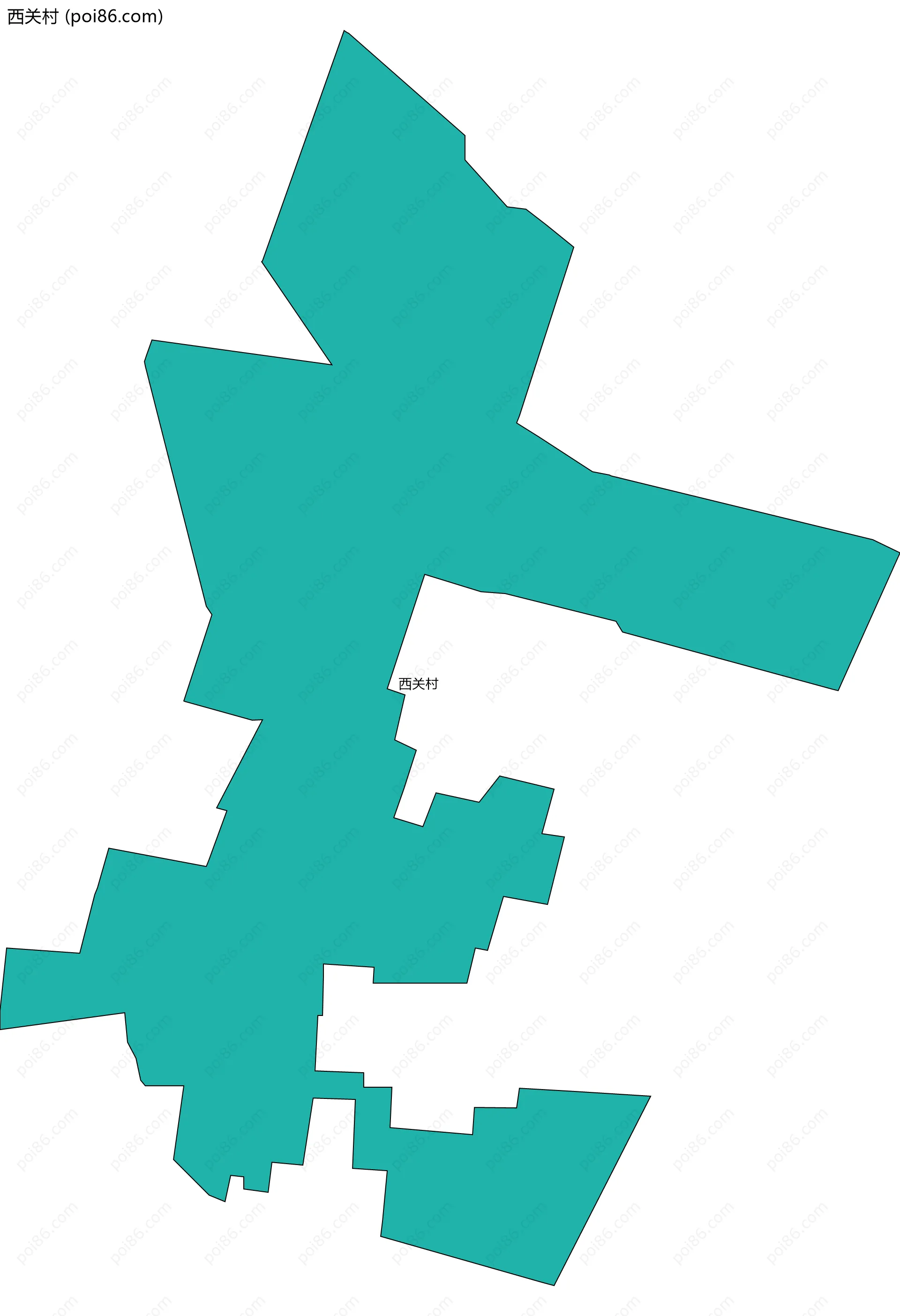 西关村边界地图