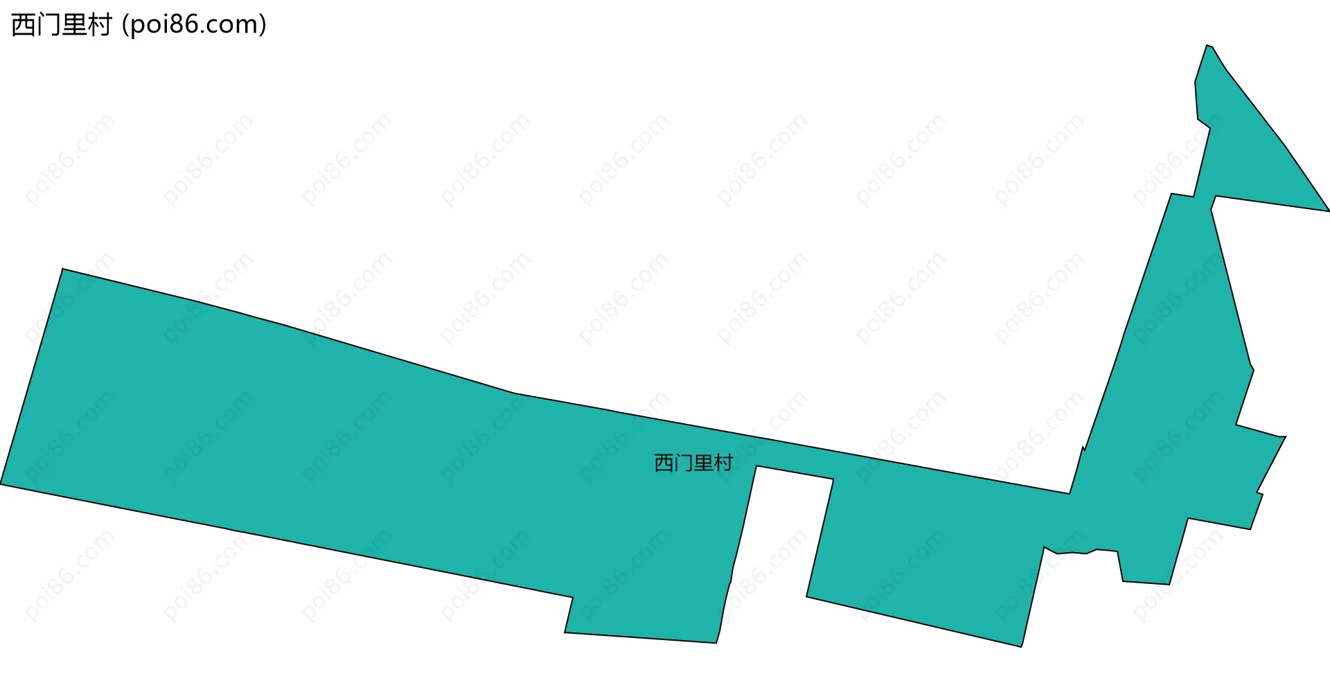 西门里村边界地图