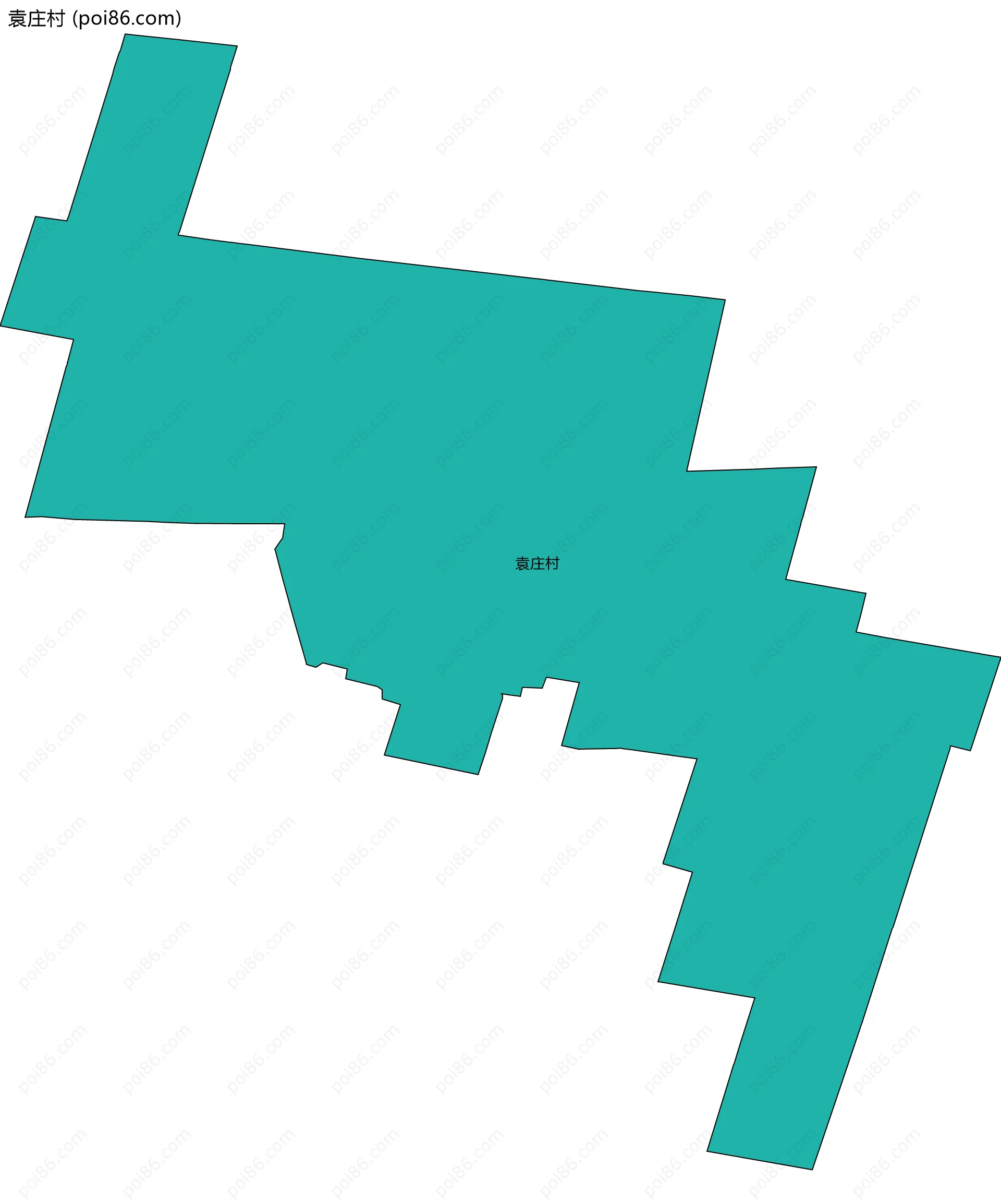 袁庄村边界地图