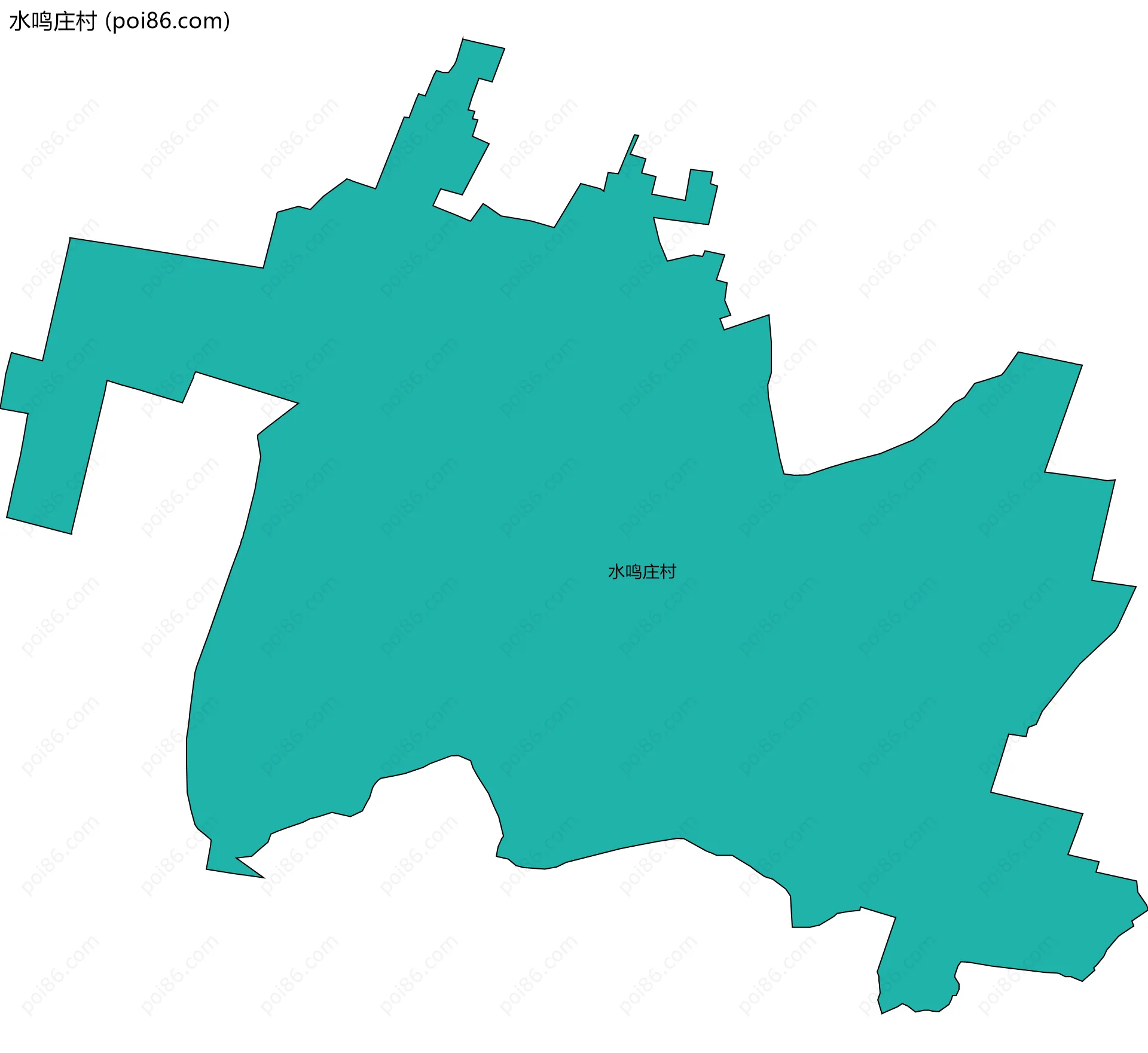 水鸣庄村边界地图