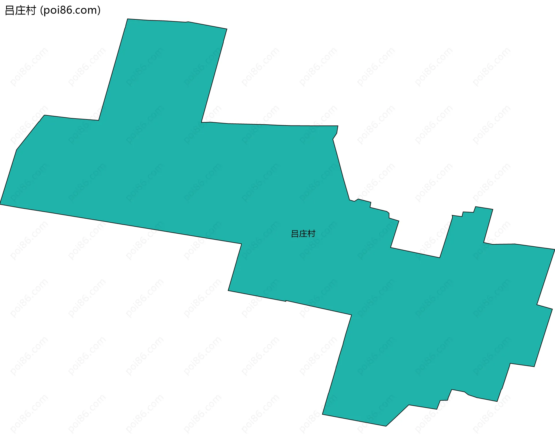 吕庄村边界地图