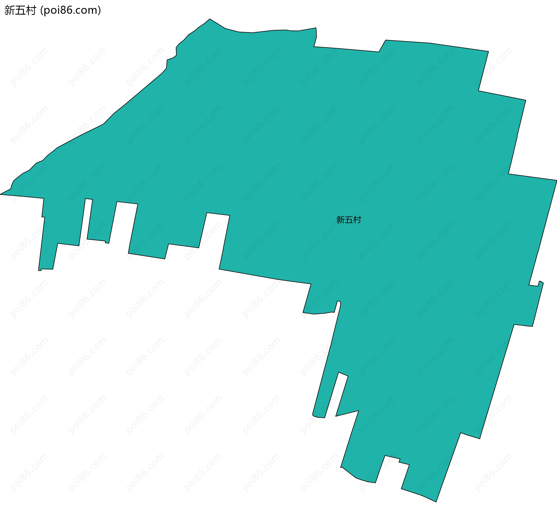 新五村边界地图