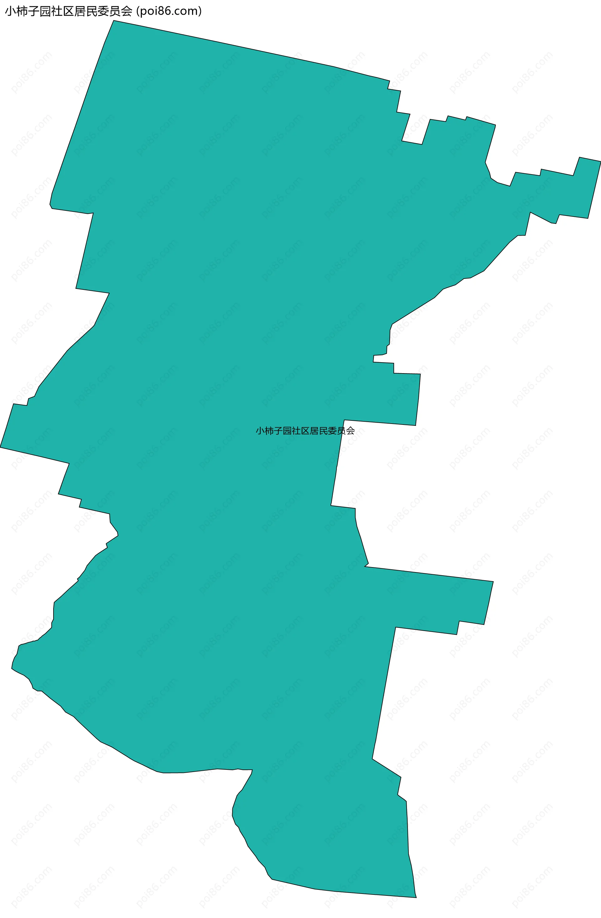 小柿子园社区居民委员会边界地图