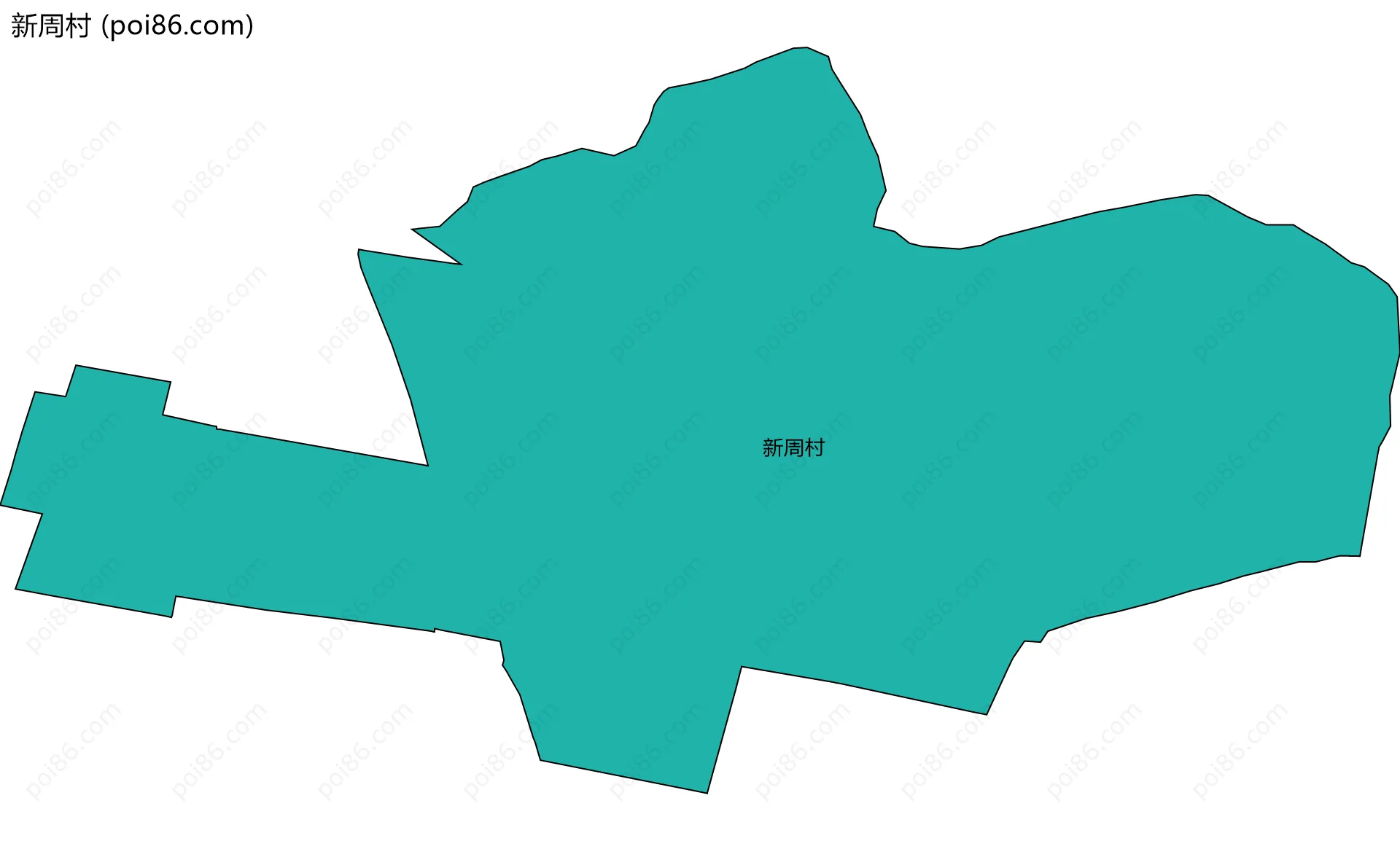 新周村边界地图