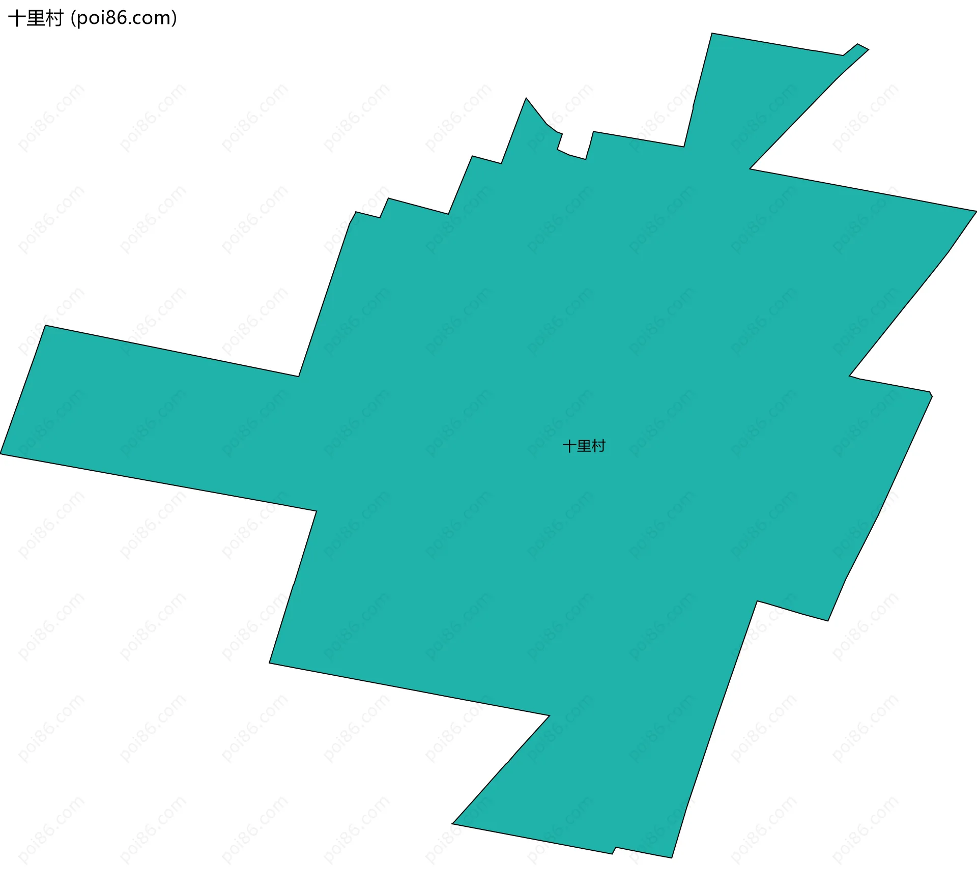 十里村边界地图