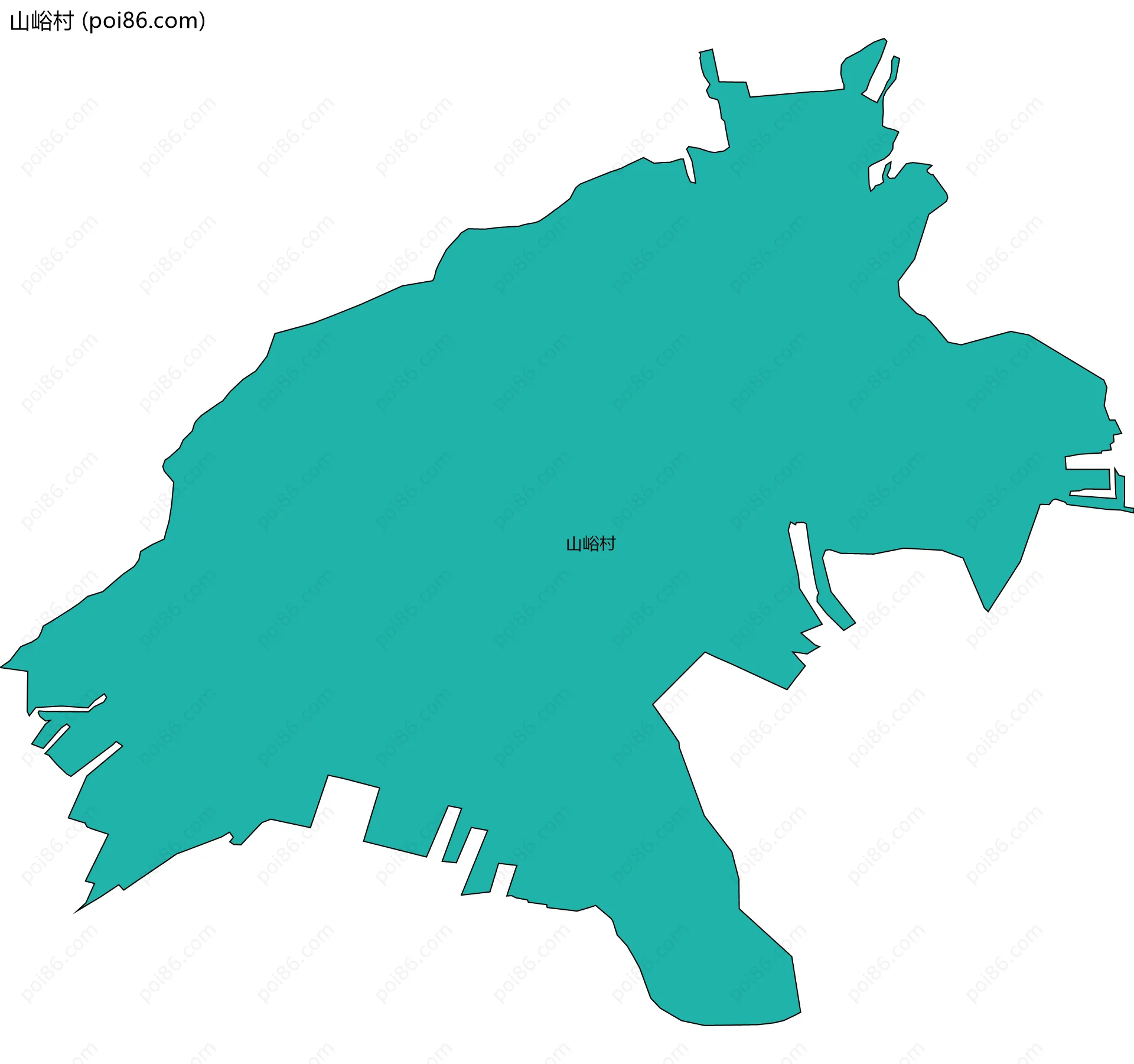 山峪村边界地图