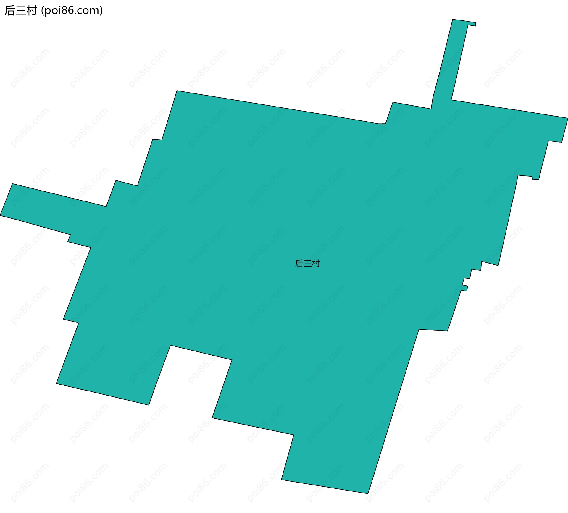 后三村边界地图