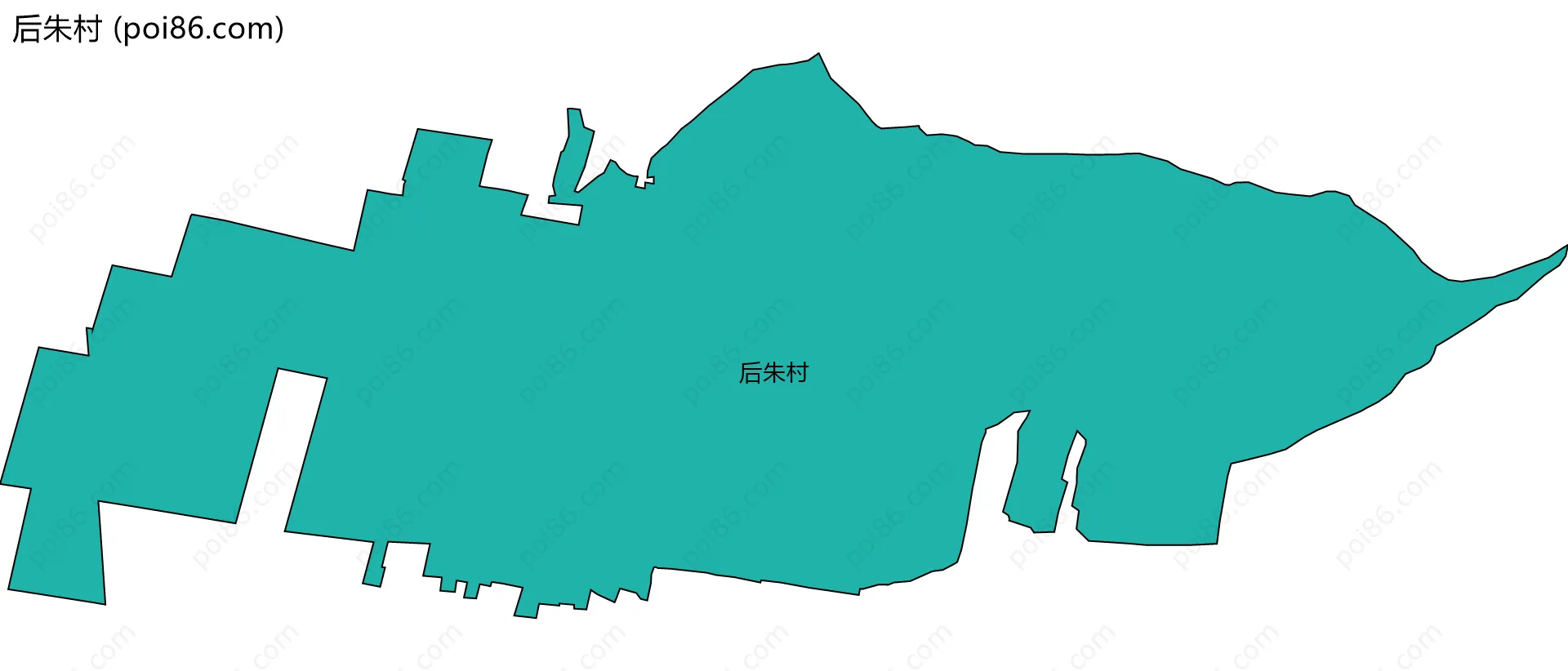 后朱村边界地图