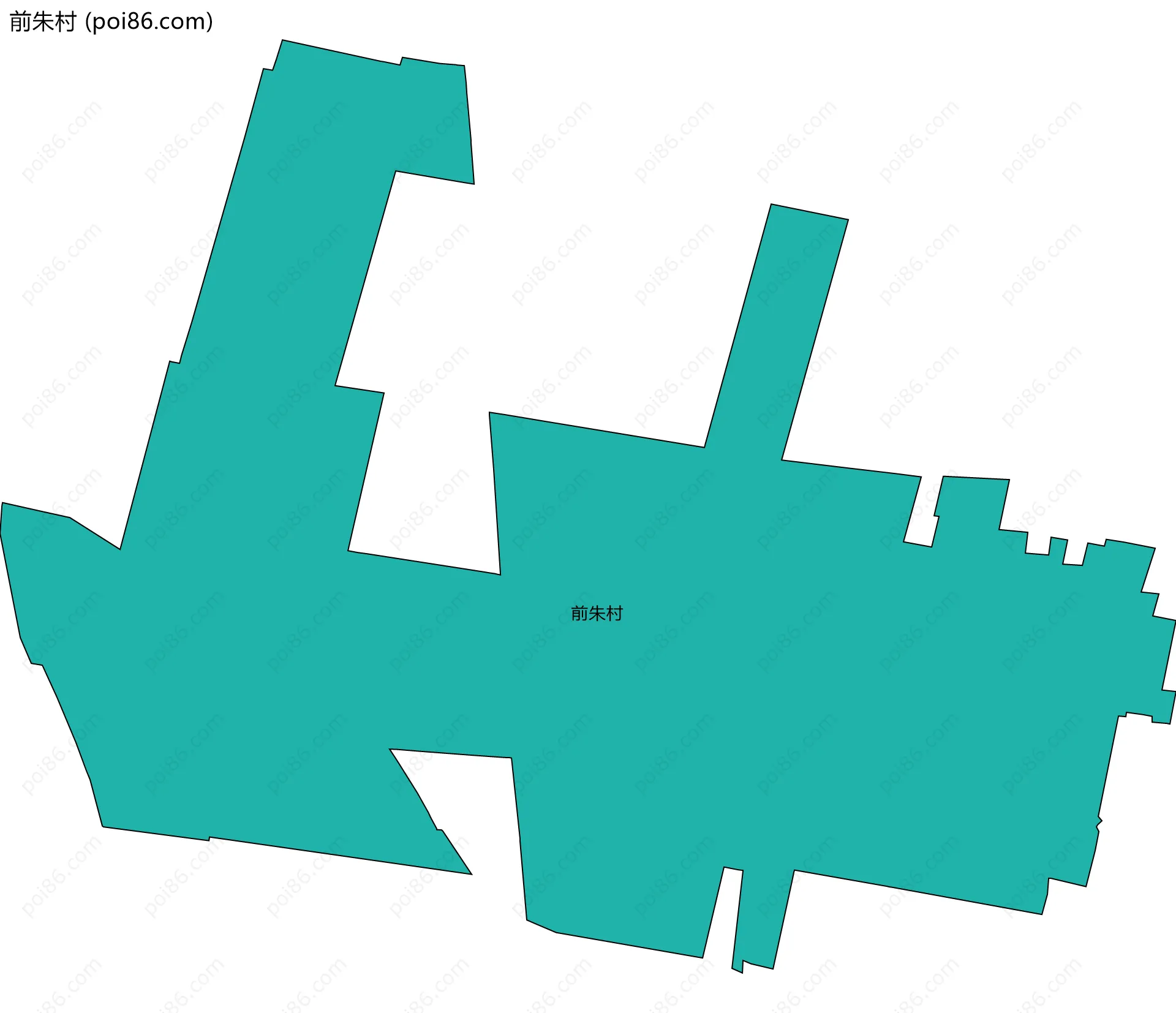 前朱村边界地图