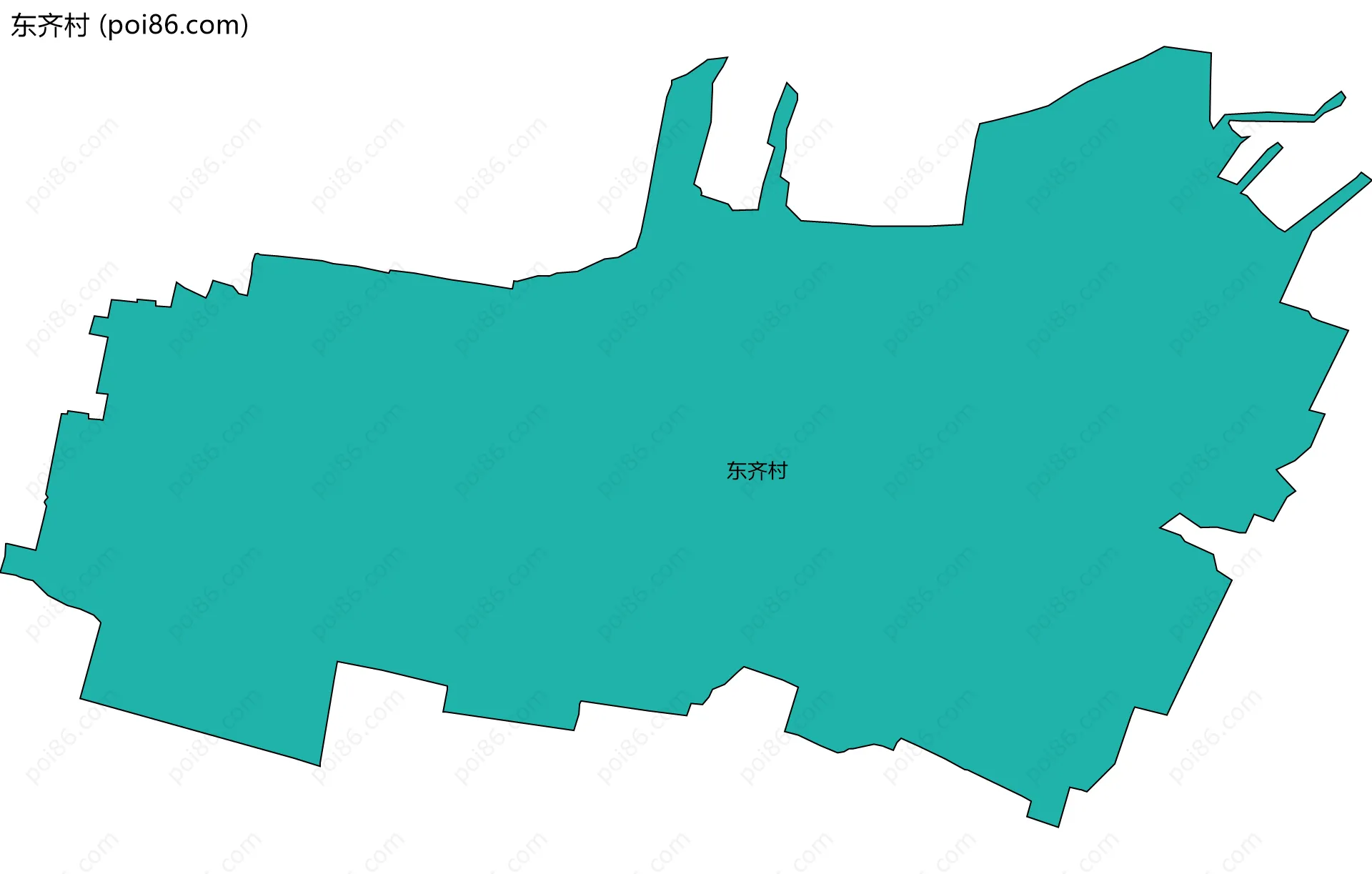 东齐村边界地图