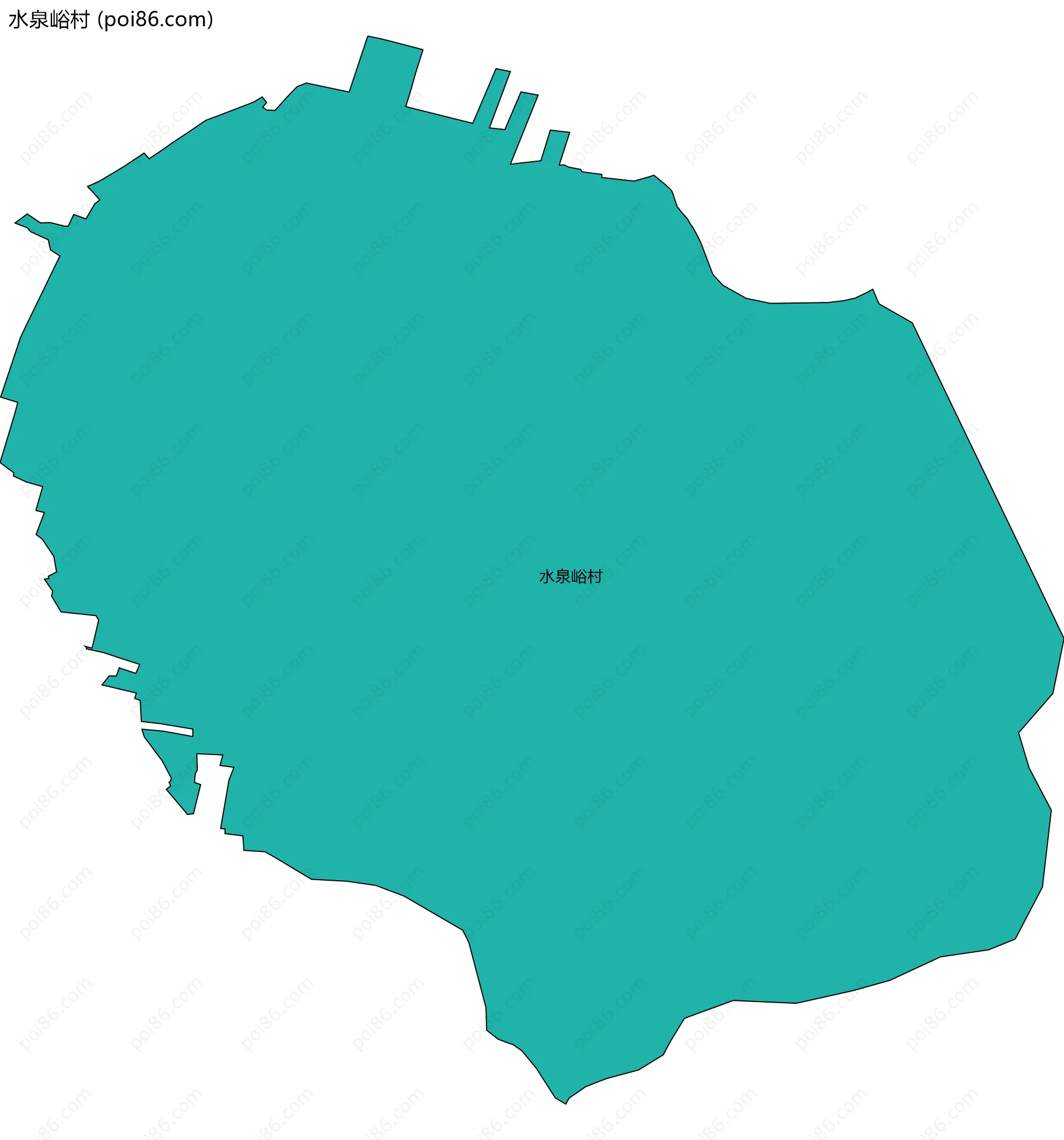 水泉峪村边界地图