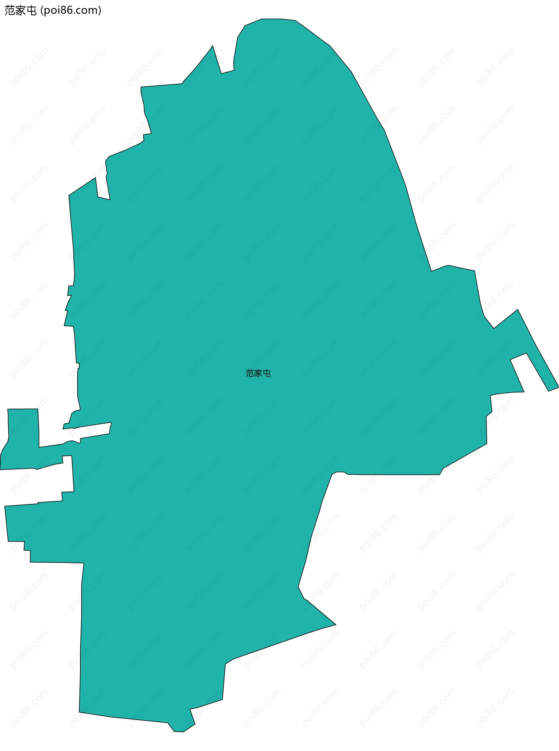 范家屯边界地图