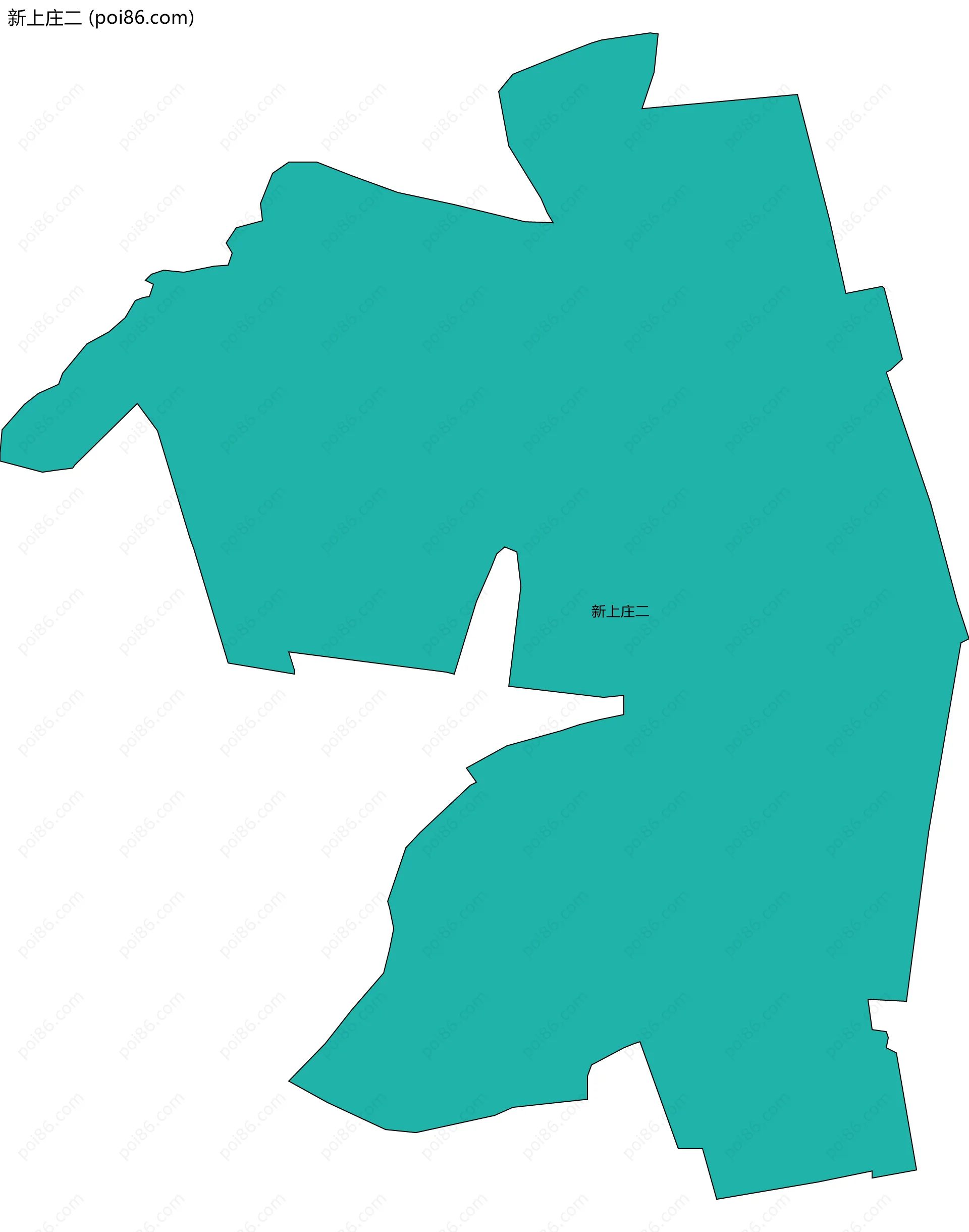 新上庄二边界地图