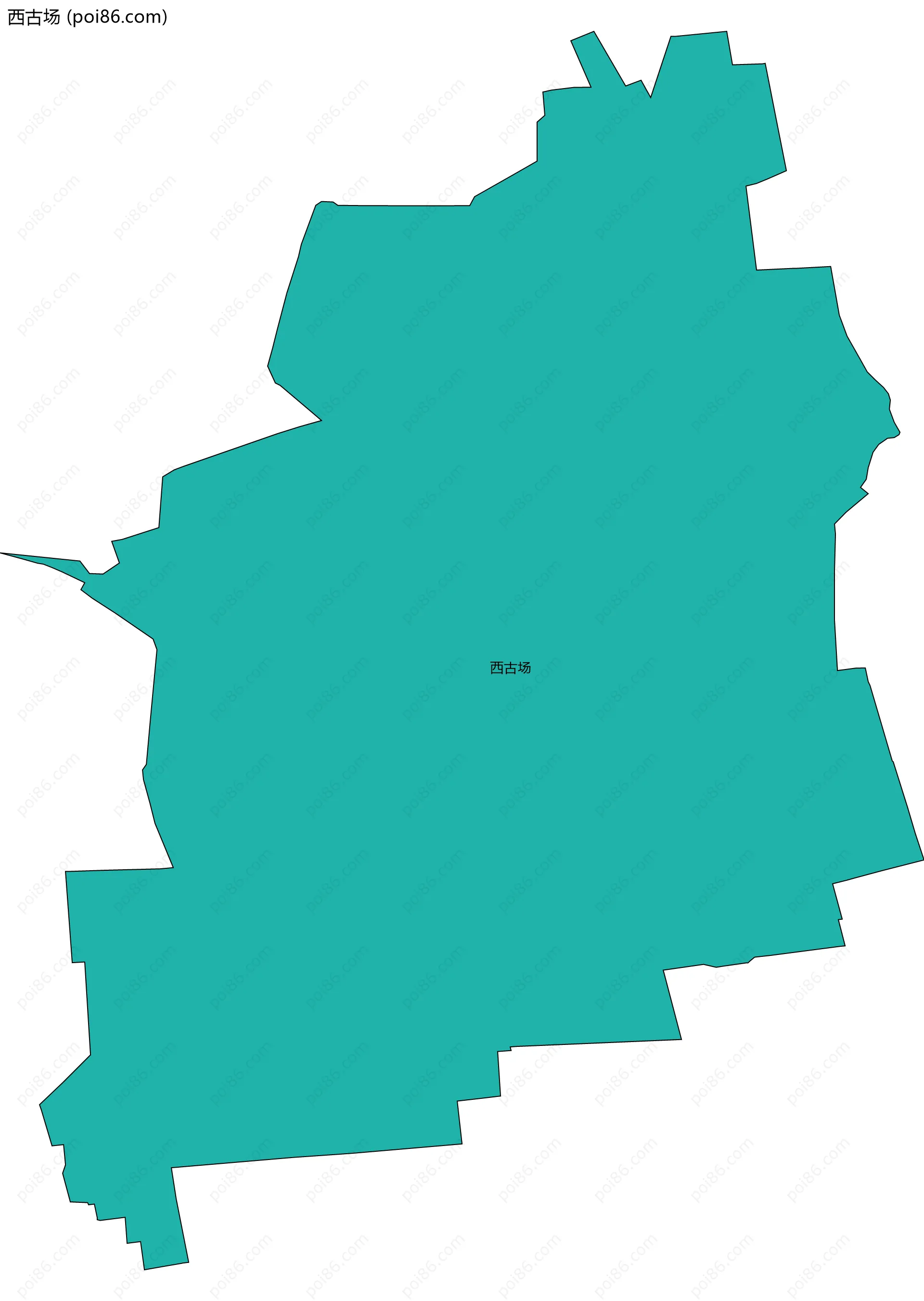 西古场边界地图