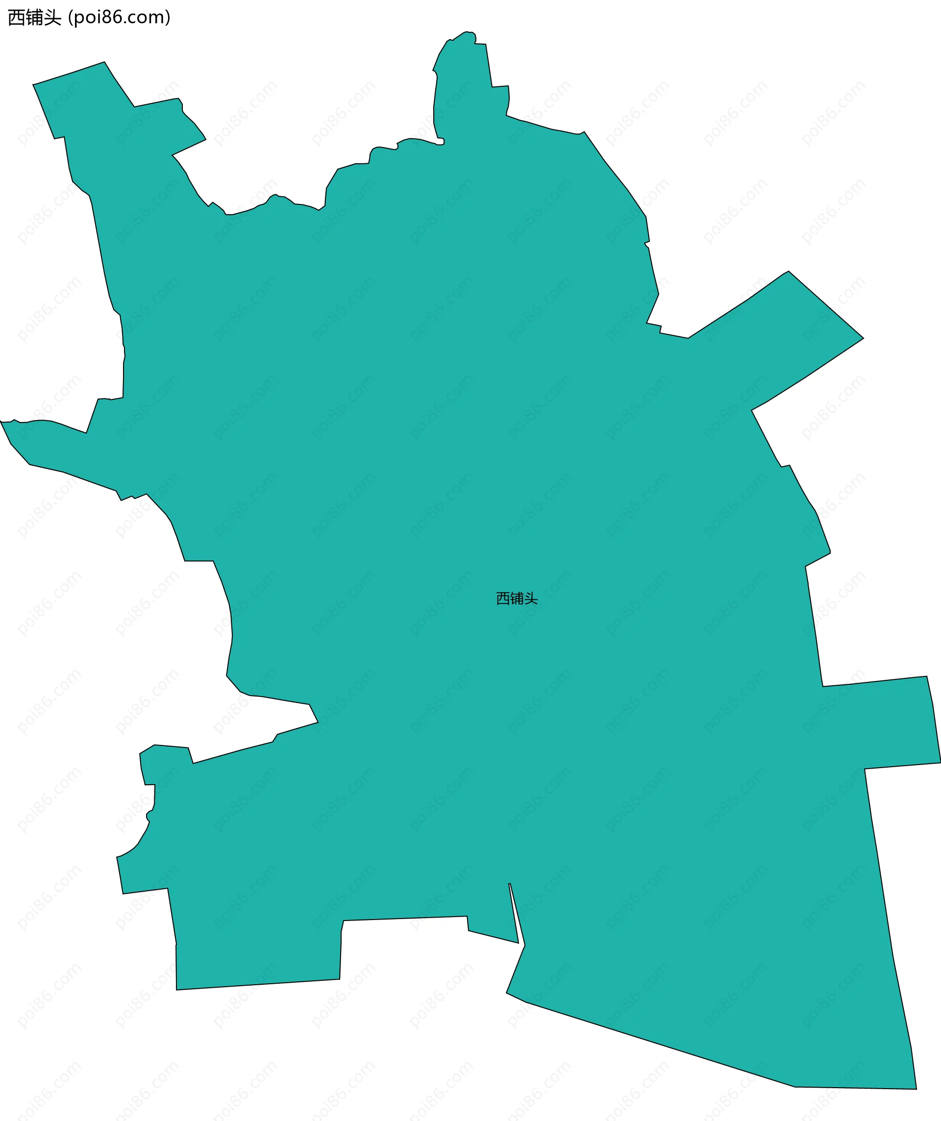 西铺头边界地图