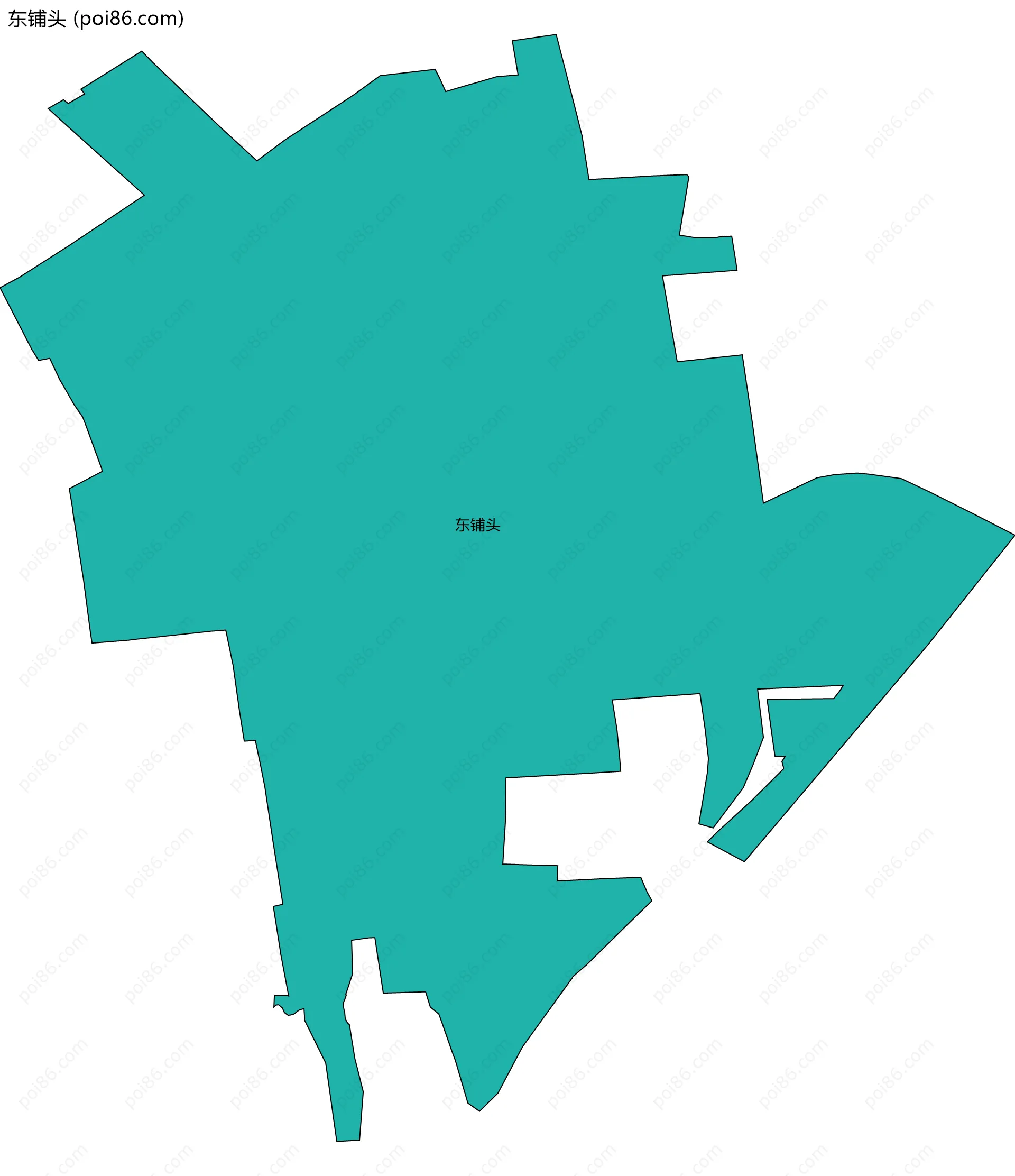 东铺头边界地图